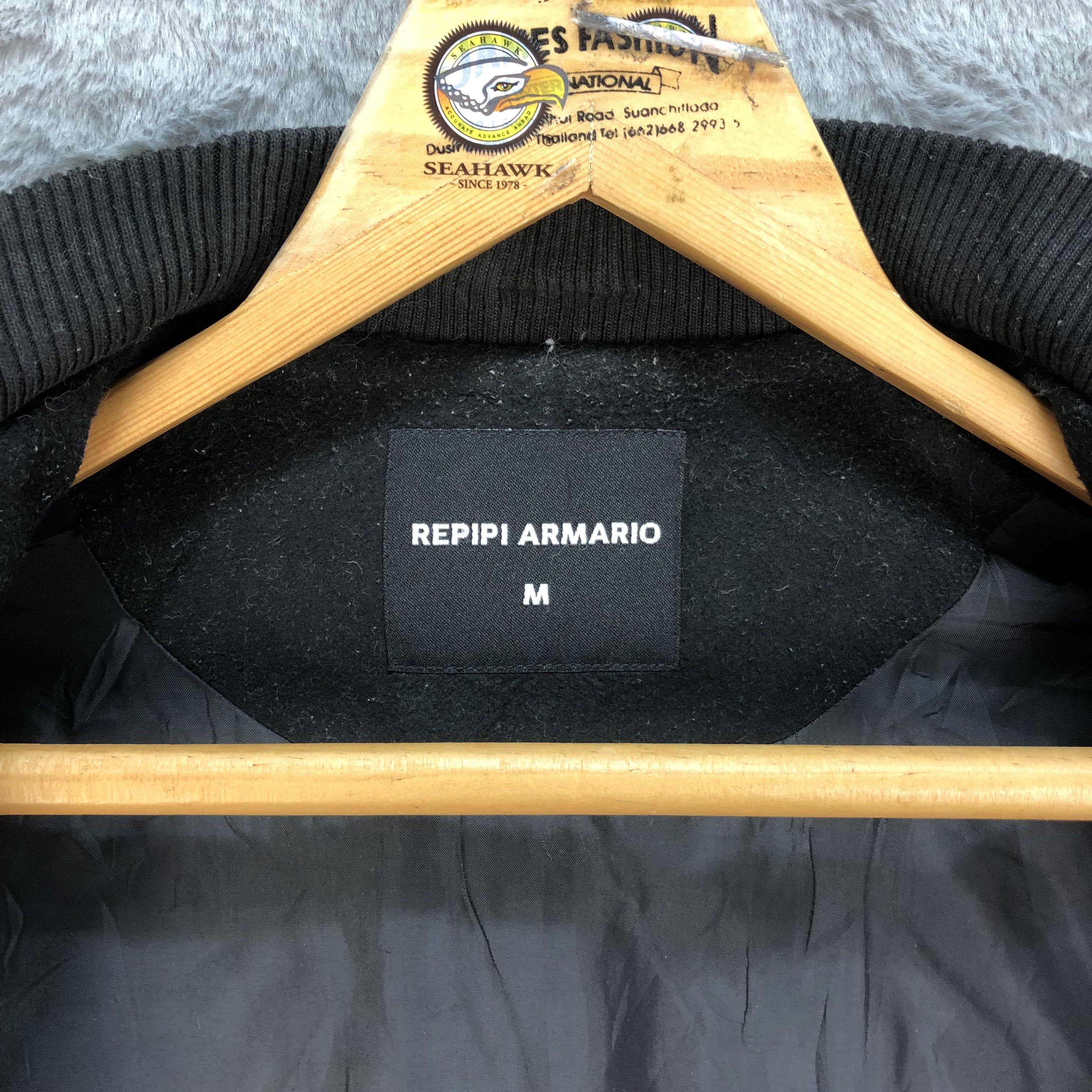 Japanese Brand REPIPI ARMARIO Wool Varsity Jacket #4836-173 Size M / US 6-8 / IT 42-44 - 8 Thumbnail