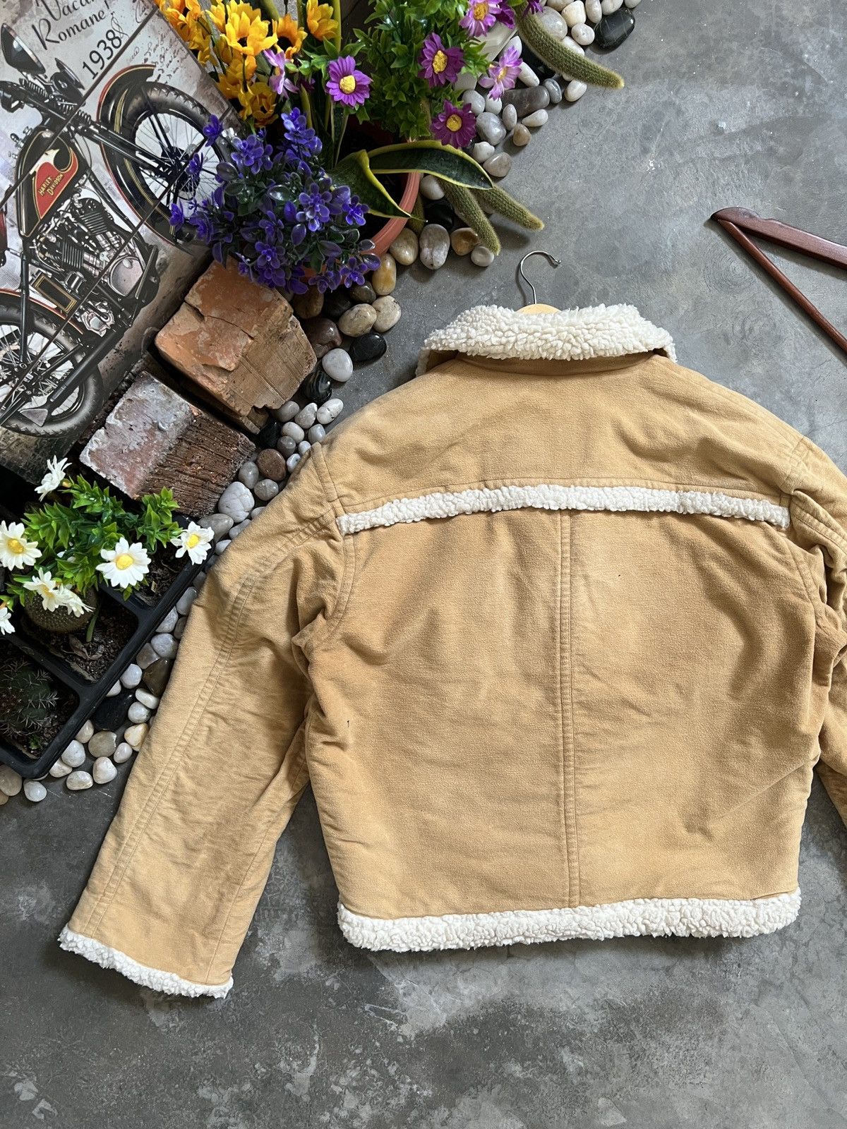 Vintage 🔥Vintage🔥 Crescent Brown Deep Pile Sherpa Velvet Jacket Size US L / EU 52-54 / 3 - 12 Thumbnail