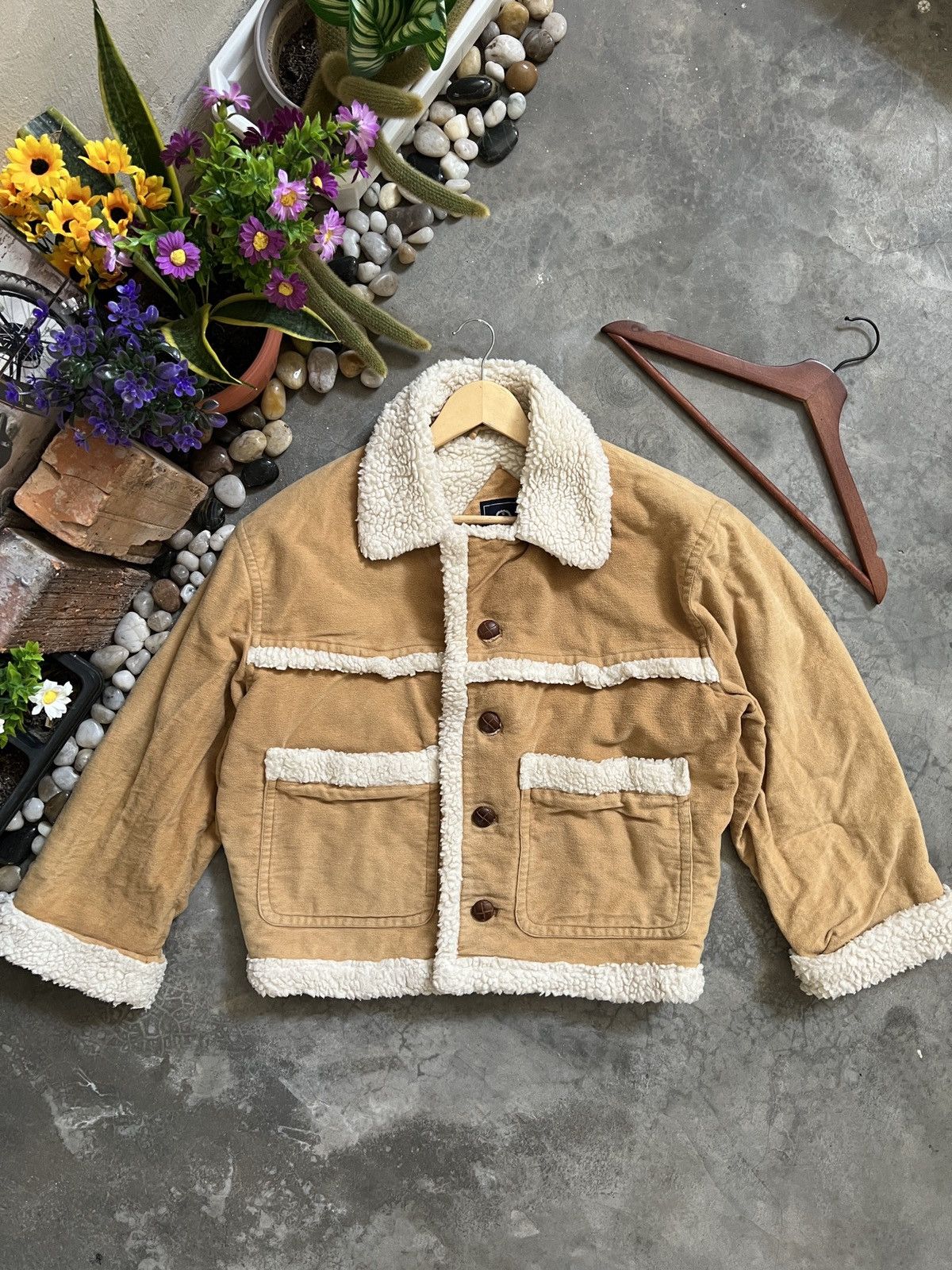 Vintage 🔥Vintage🔥 Crescent Brown Deep Pile Sherpa Velvet Jacket Size US L / EU 52-54 / 3 - 14 Thumbnail