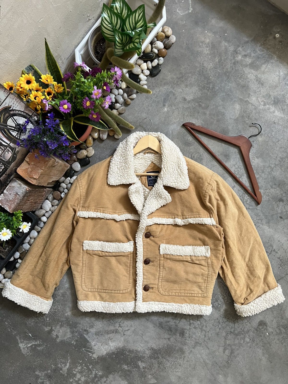 Vintage 🔥Vintage🔥 Crescent Brown Deep Pile Sherpa Velvet Jacket Size US L / EU 52-54 / 3 - 1 Thumbnail