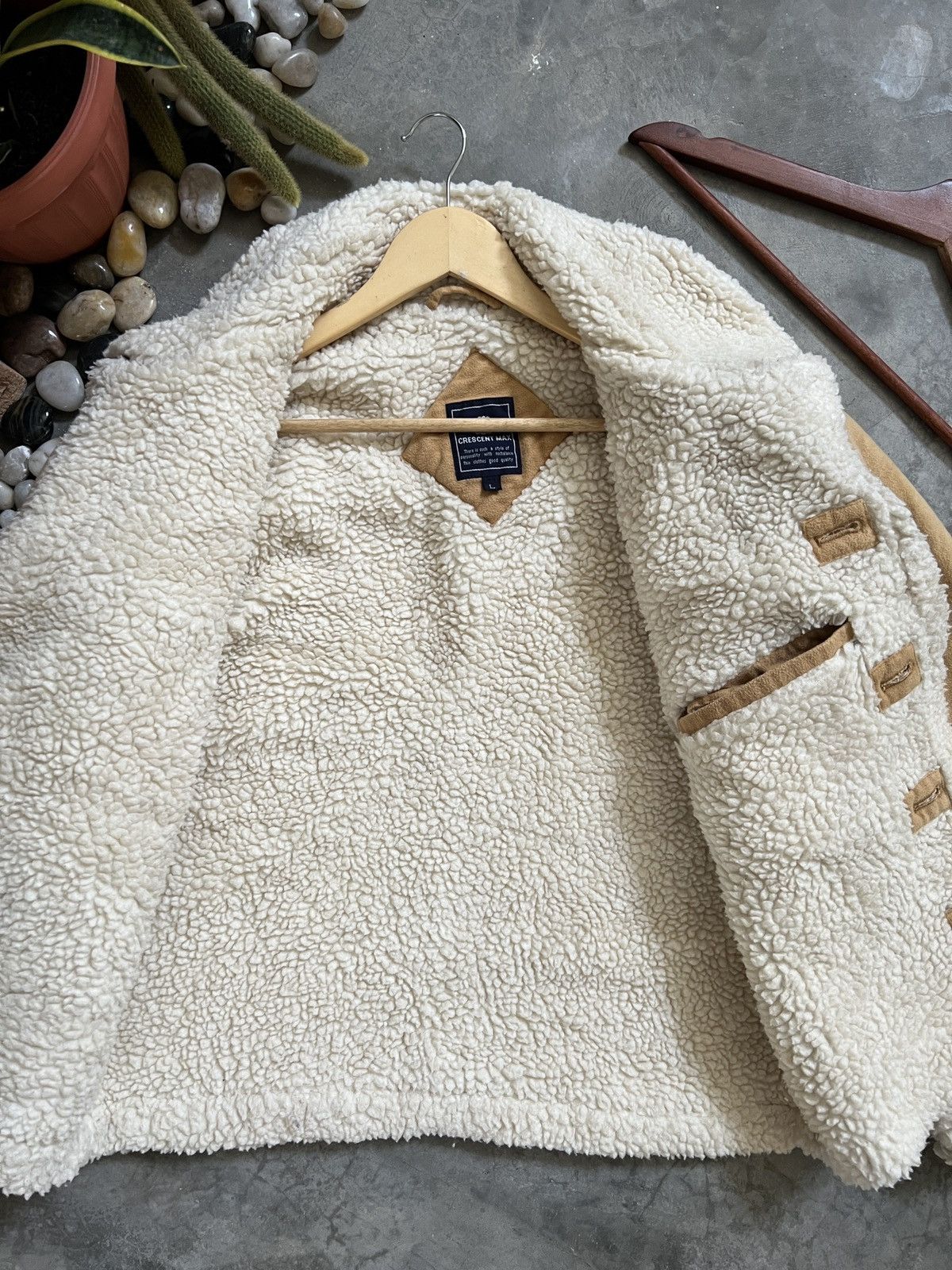 Vintage 🔥Vintage🔥 Crescent Brown Deep Pile Sherpa Velvet Jacket Size US L / EU 52-54 / 3 - 6 Thumbnail