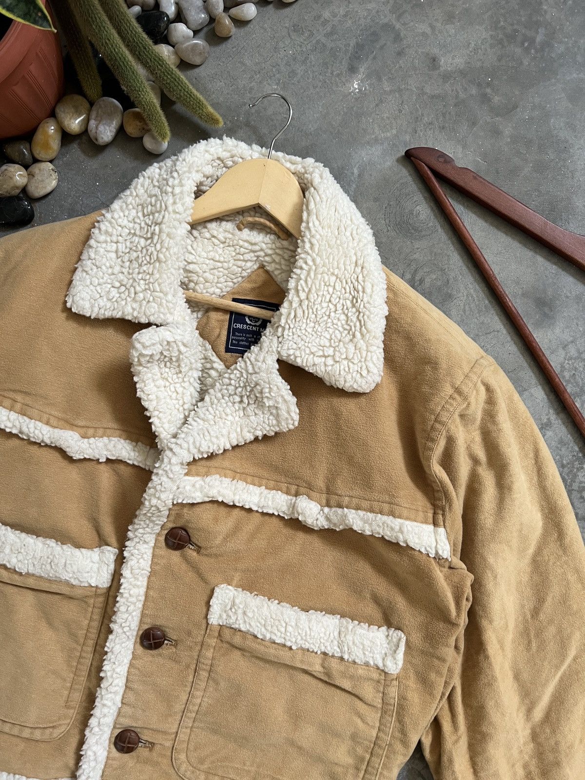 Vintage 🔥Vintage🔥 Crescent Brown Deep Pile Sherpa Velvet Jacket Size US L / EU 52-54 / 3 - 9 Thumbnail