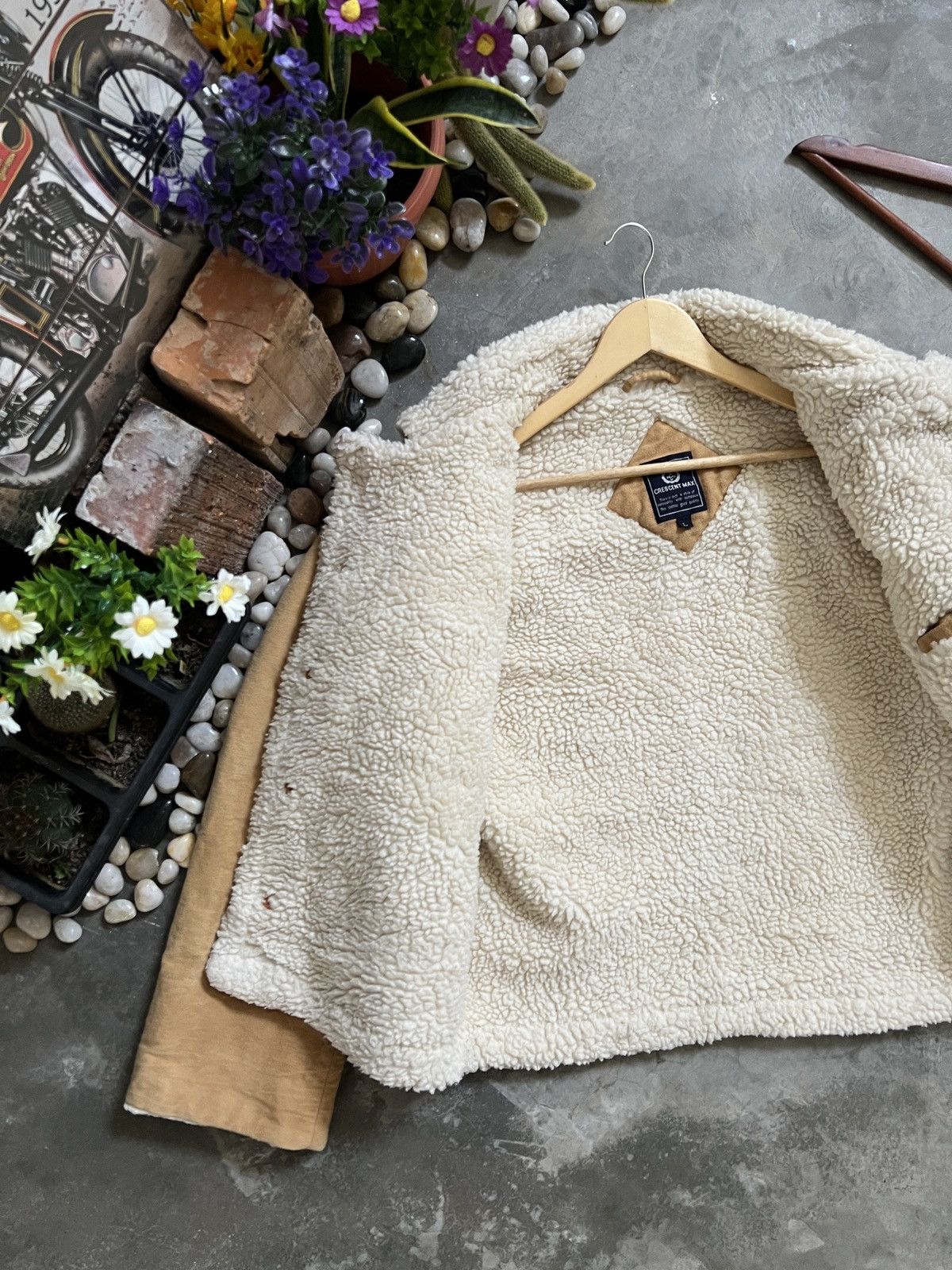 Vintage 🔥Vintage🔥 Crescent Brown Deep Pile Sherpa Velvet Jacket Size US L / EU 52-54 / 3 - 15 Thumbnail