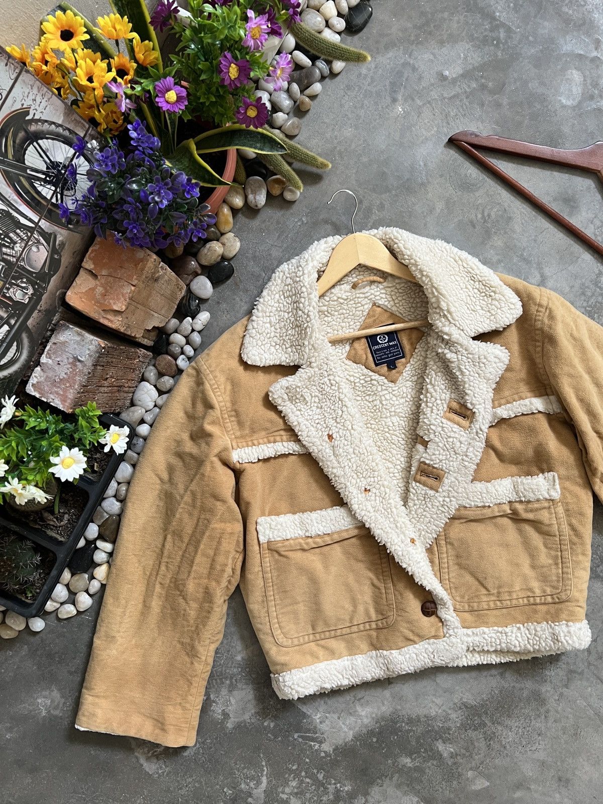 Vintage 🔥Vintage🔥 Crescent Brown Deep Pile Sherpa Velvet Jacket Size US L / EU 52-54 / 3 - 8 Thumbnail