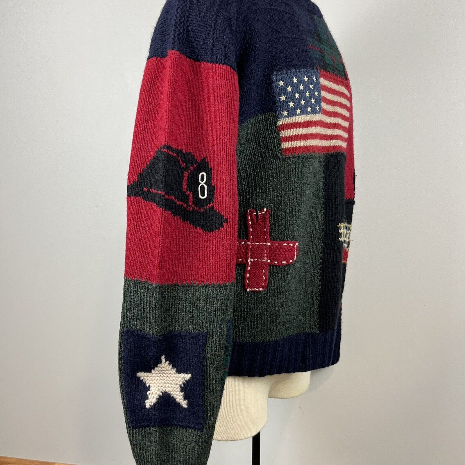 Polo Ralph Lauren Vintage Polo Ralph Lauren 9/11 FDNY Tribute Patchwork Knit Size US XL / EU 56 / 4 - 2 Thumbnail