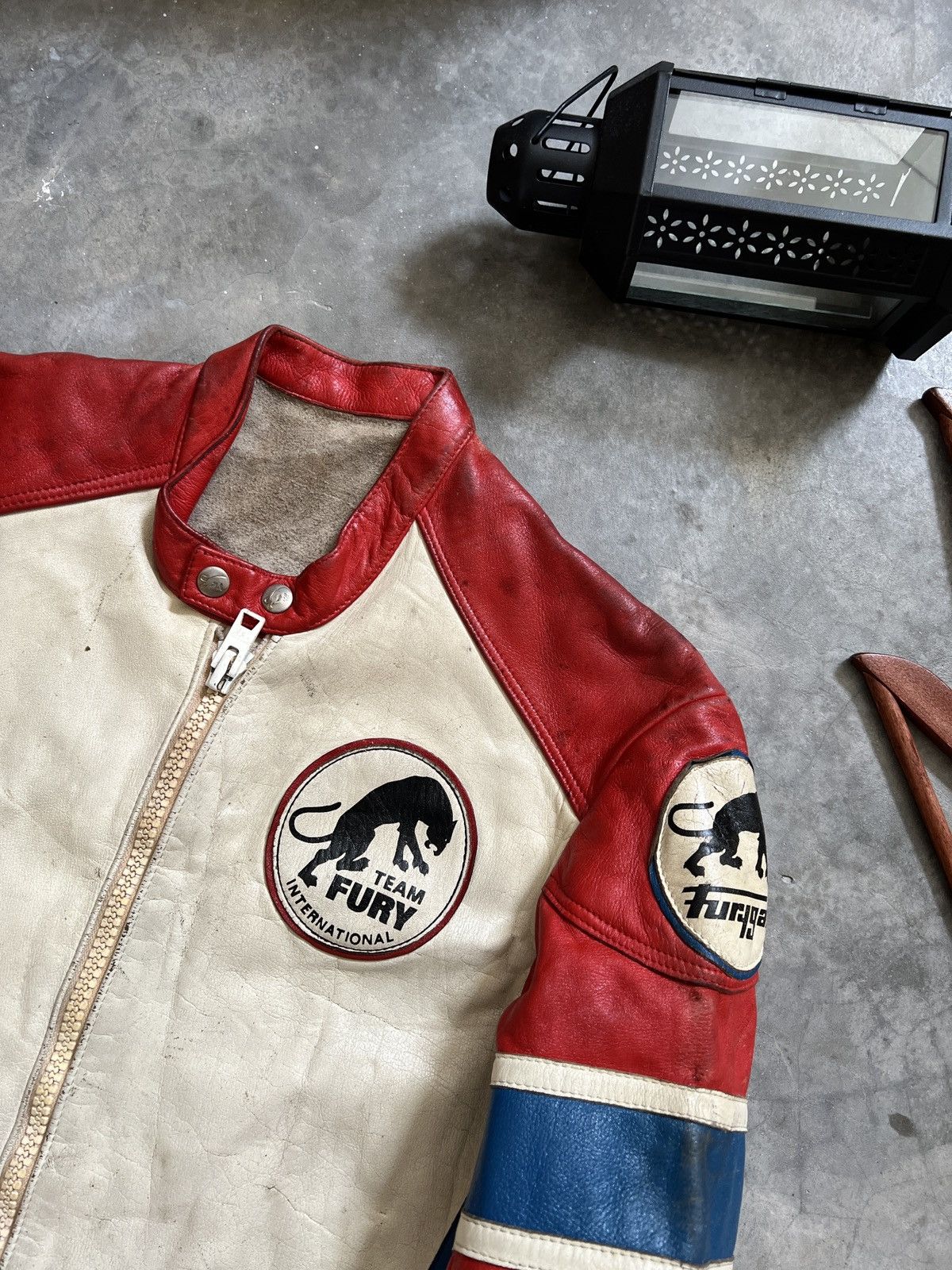 Leather × Vintage Vintage 🖤 Honda Furygan Fully Leather Racing Overalls Size US 32 / EU 48 - 18 Thumbnail