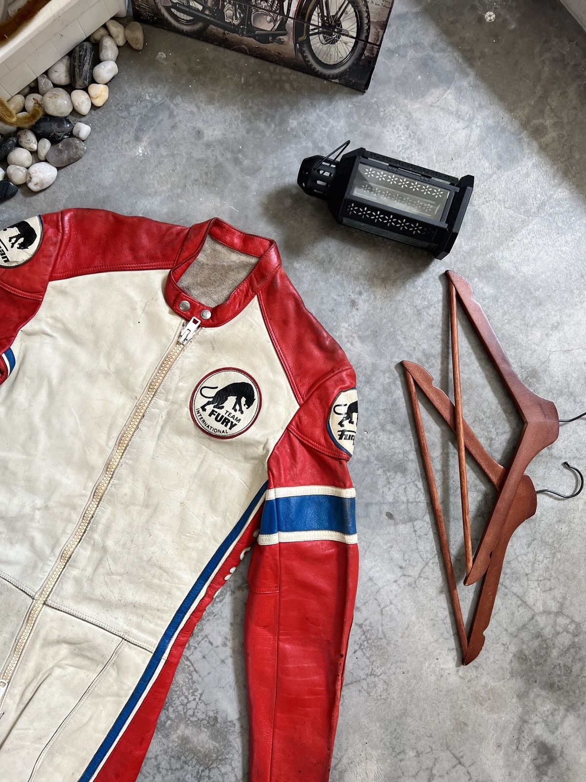 Leather × Vintage Vintage 🖤 Honda Furygan Fully Leather Racing Overalls Size US 32 / EU 48 - 6 Thumbnail