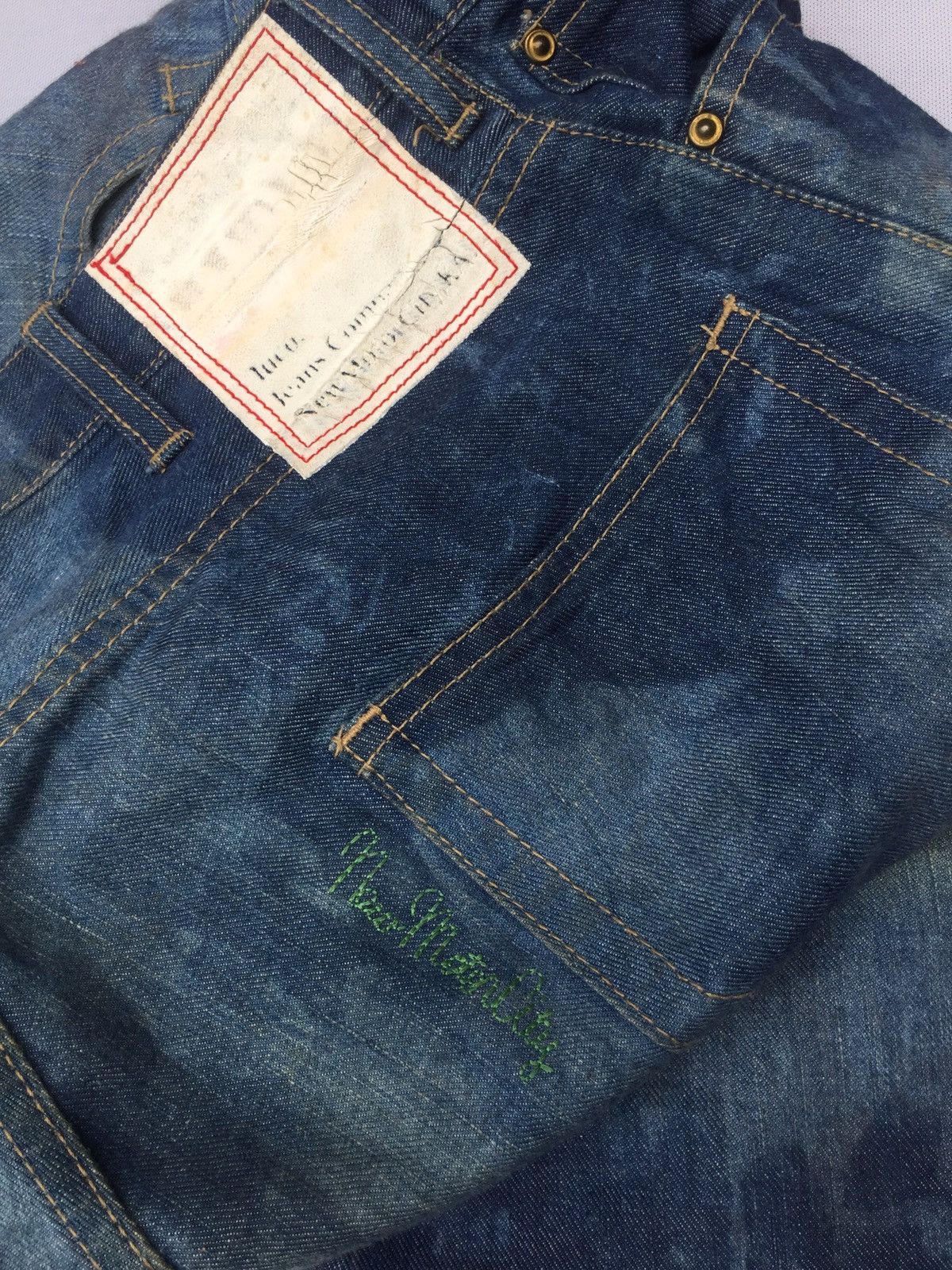 Japanese Brand VINTAGE ACID WASH TUCO NEW MOTORCITY ACID WASH BIKE PANTS Size US 33 - 8 Thumbnail