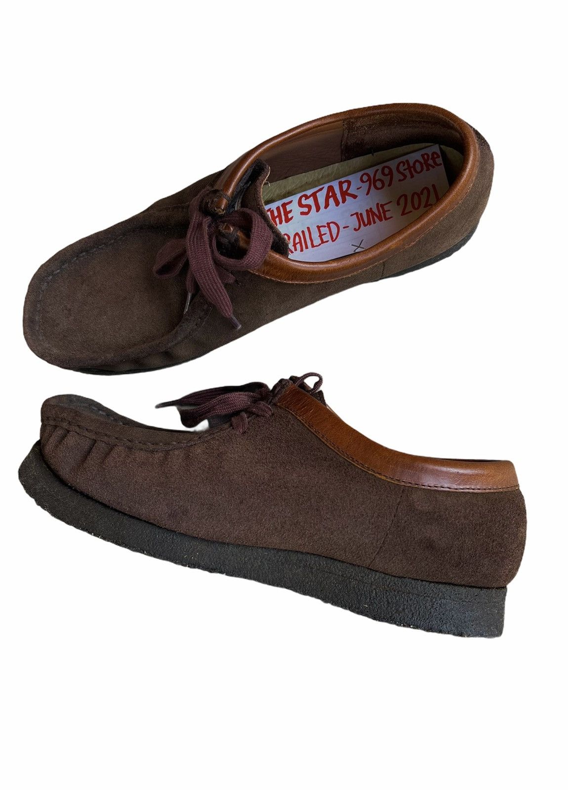image of Wtaps Suede Edge Wallabees Shoes in Dark Brown, Men's (Size 9)