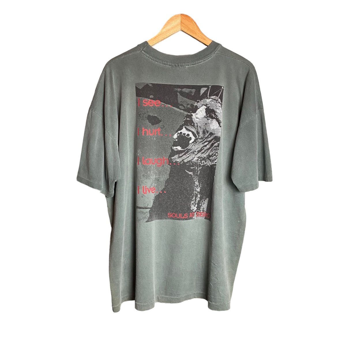 Band Tees × Vintage Vintage 90s Souls At Zero American Metal Band Tee Size US XL / EU 56 / 4 - 1 Thumbnail