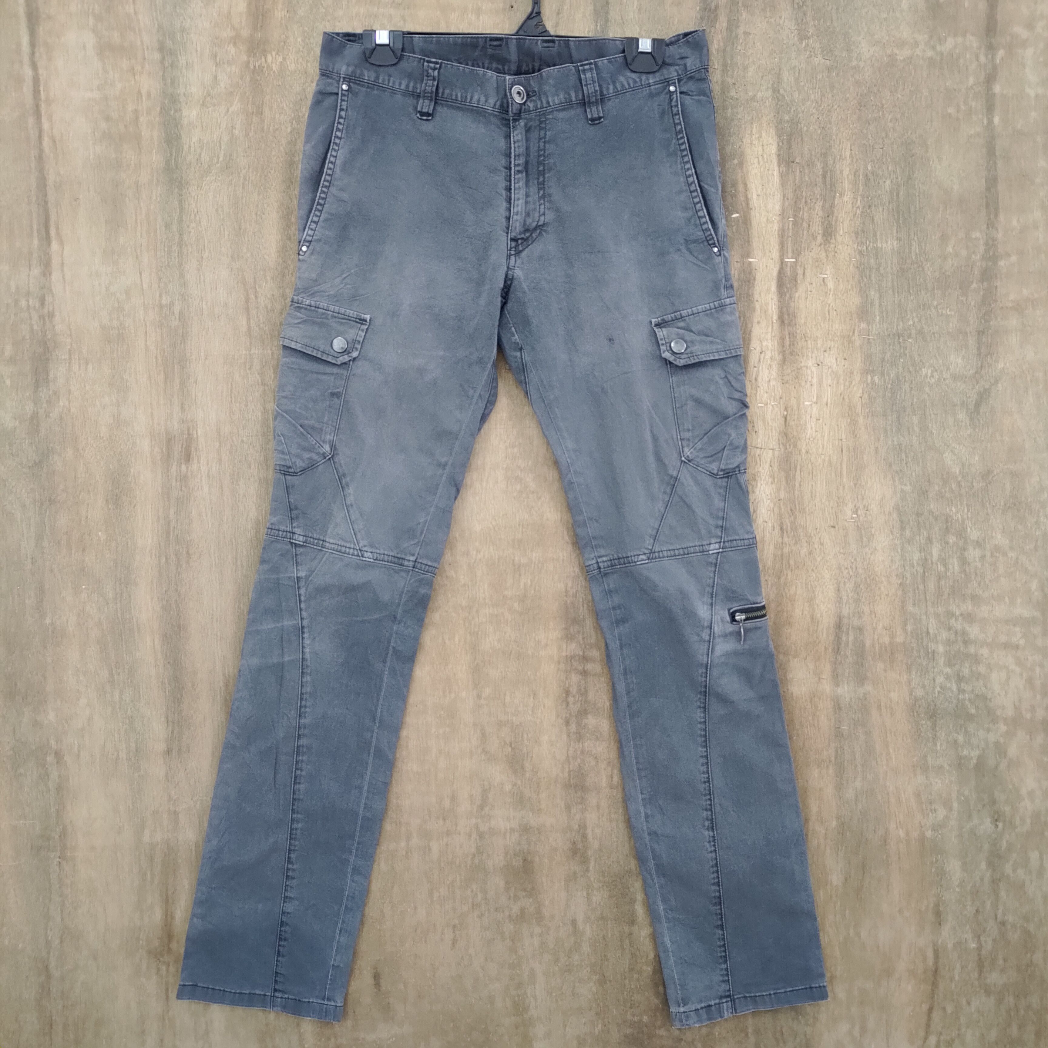 Japanese Brand × Seditionaries COMME CA MEN FADED SKINNY STYLE CARGO PANTS Size US 28 / EU 44 - 1 Thumbnail