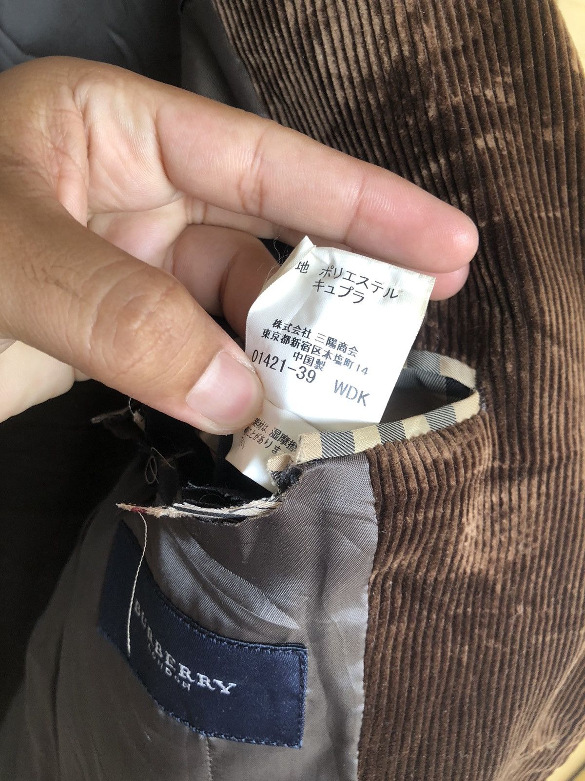 Burberry Vintage Burberry Corduroy Single Breasted Blazer Jacket Size US M / EU 48-50 / 2 - 14 Thumbnail