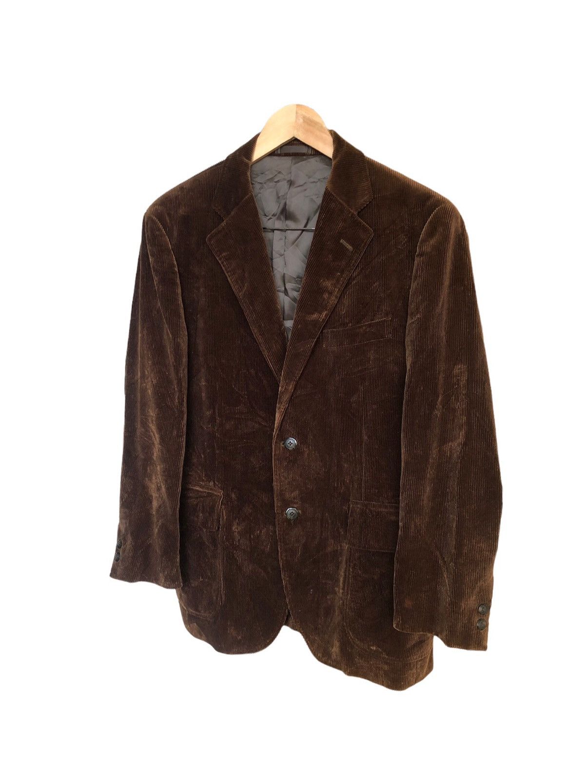 Burberry Vintage Burberry Corduroy Single Breasted Blazer Jacket Size US M / EU 48-50 / 2 - 1 Thumbnail