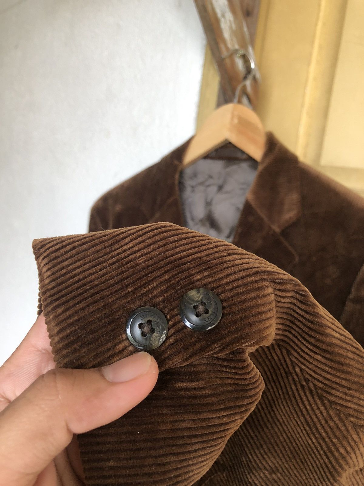 Burberry Vintage Burberry Corduroy Single Breasted Blazer Jacket Size US M / EU 48-50 / 2 - 4 Thumbnail