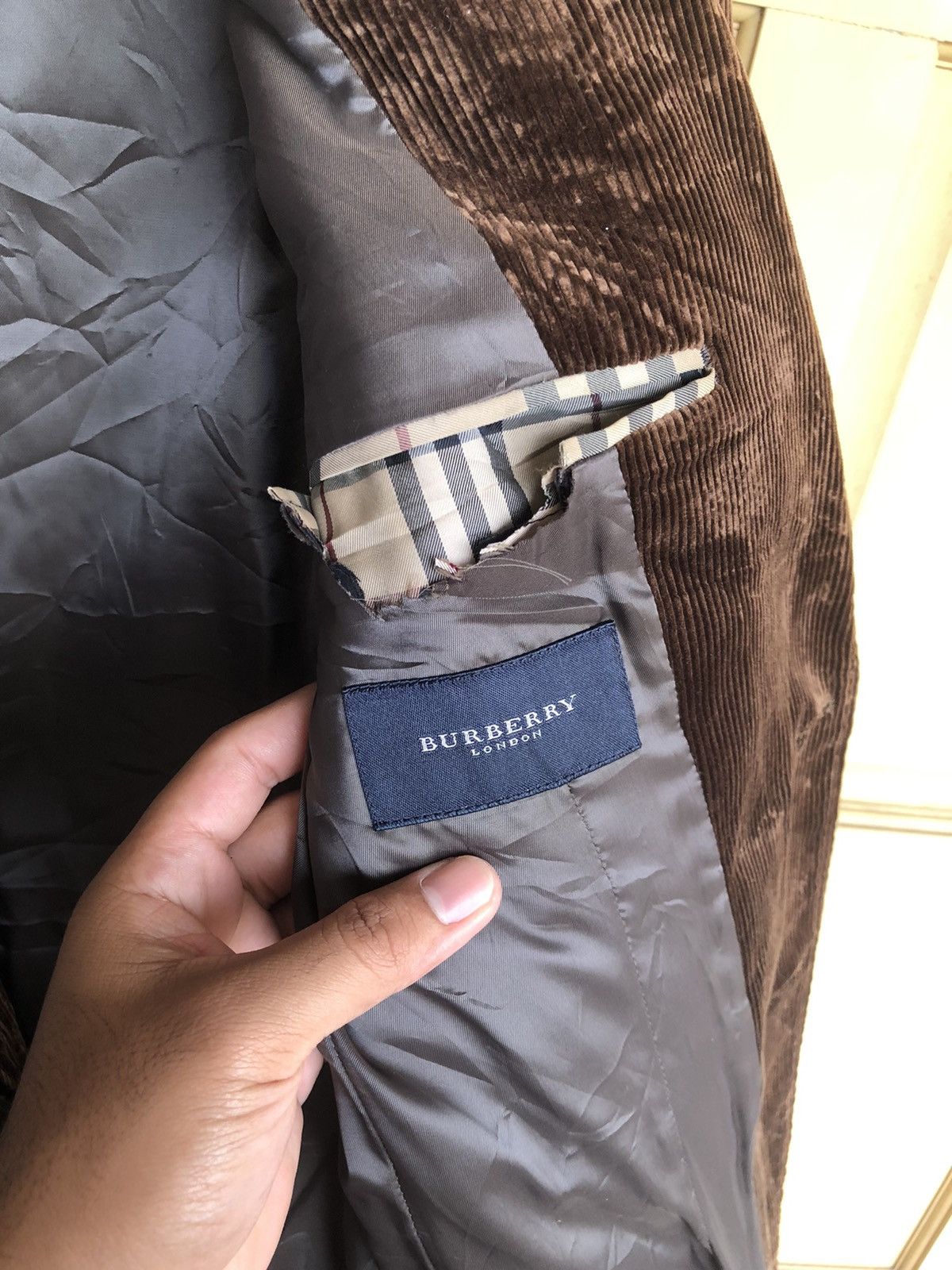 Burberry Vintage Burberry Corduroy Single Breasted Blazer Jacket Size US M / EU 48-50 / 2 - 13 Thumbnail