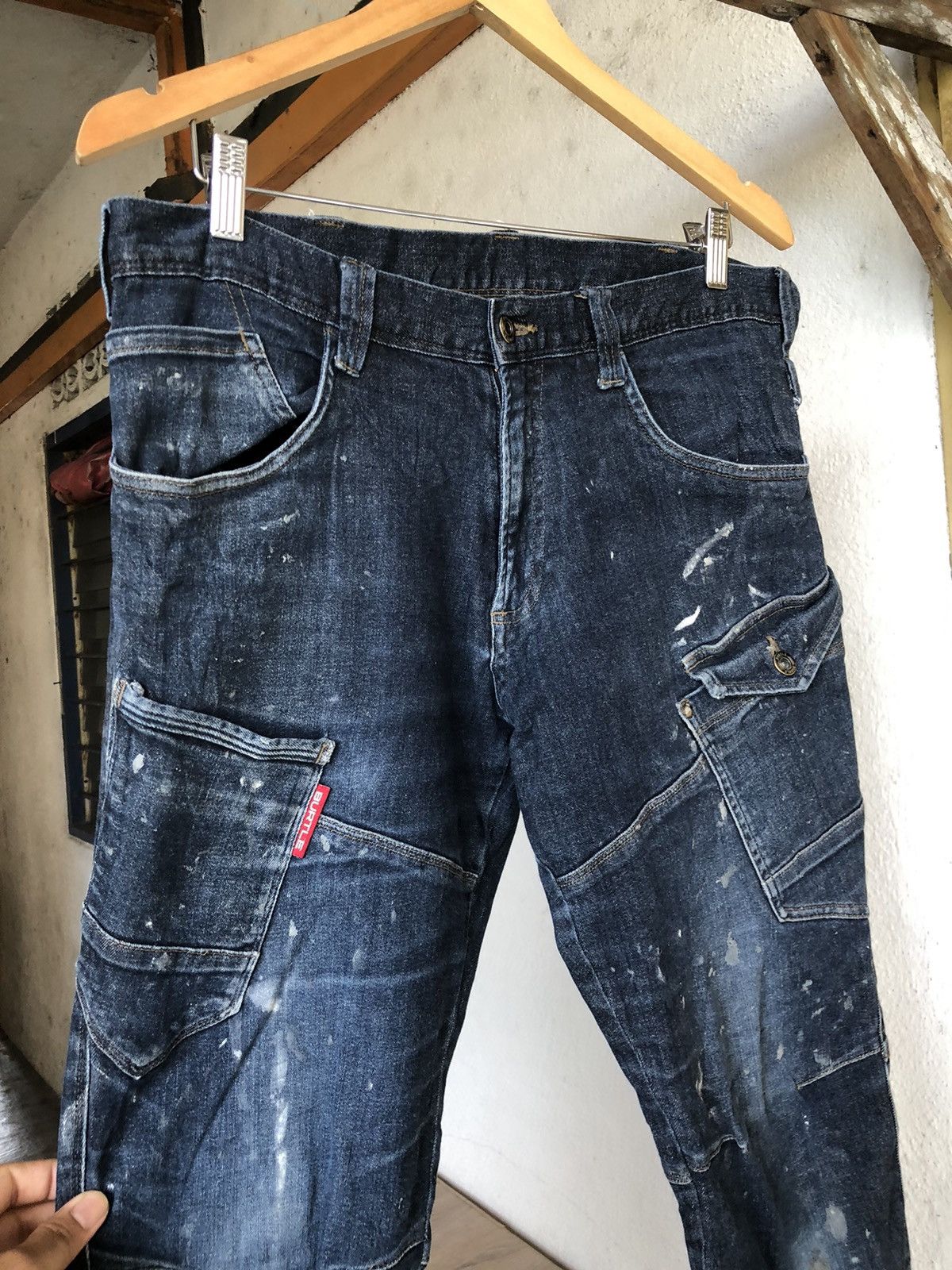 Vintage Vintage Burtle Paint Splatter Distressed Jeans Like Kapital Size US 32 / EU 48 - 8 Thumbnail