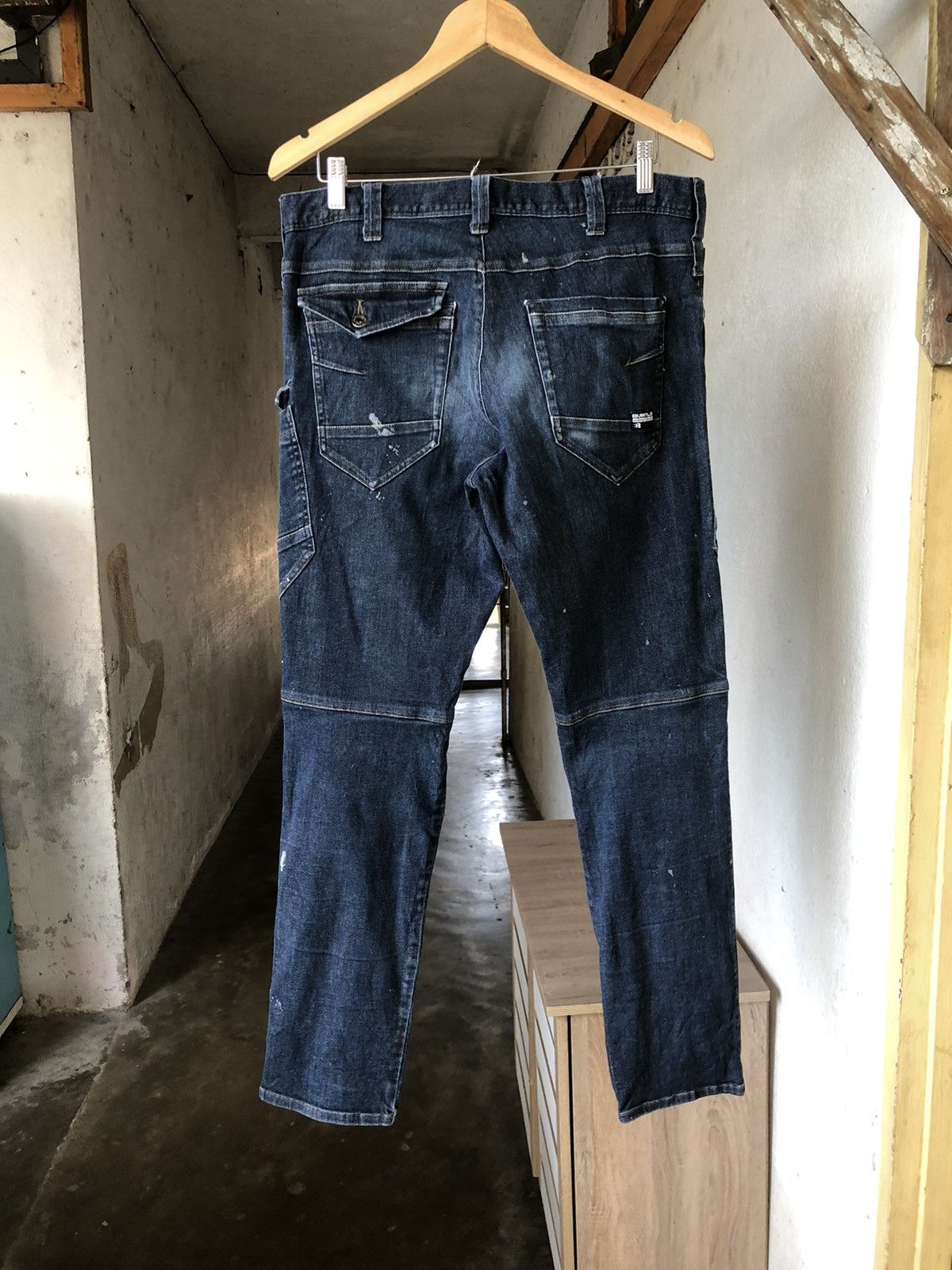 Vintage Vintage Burtle Paint Splatter Distressed Jeans Like Kapital Size US 32 / EU 48 - 23 Thumbnail
