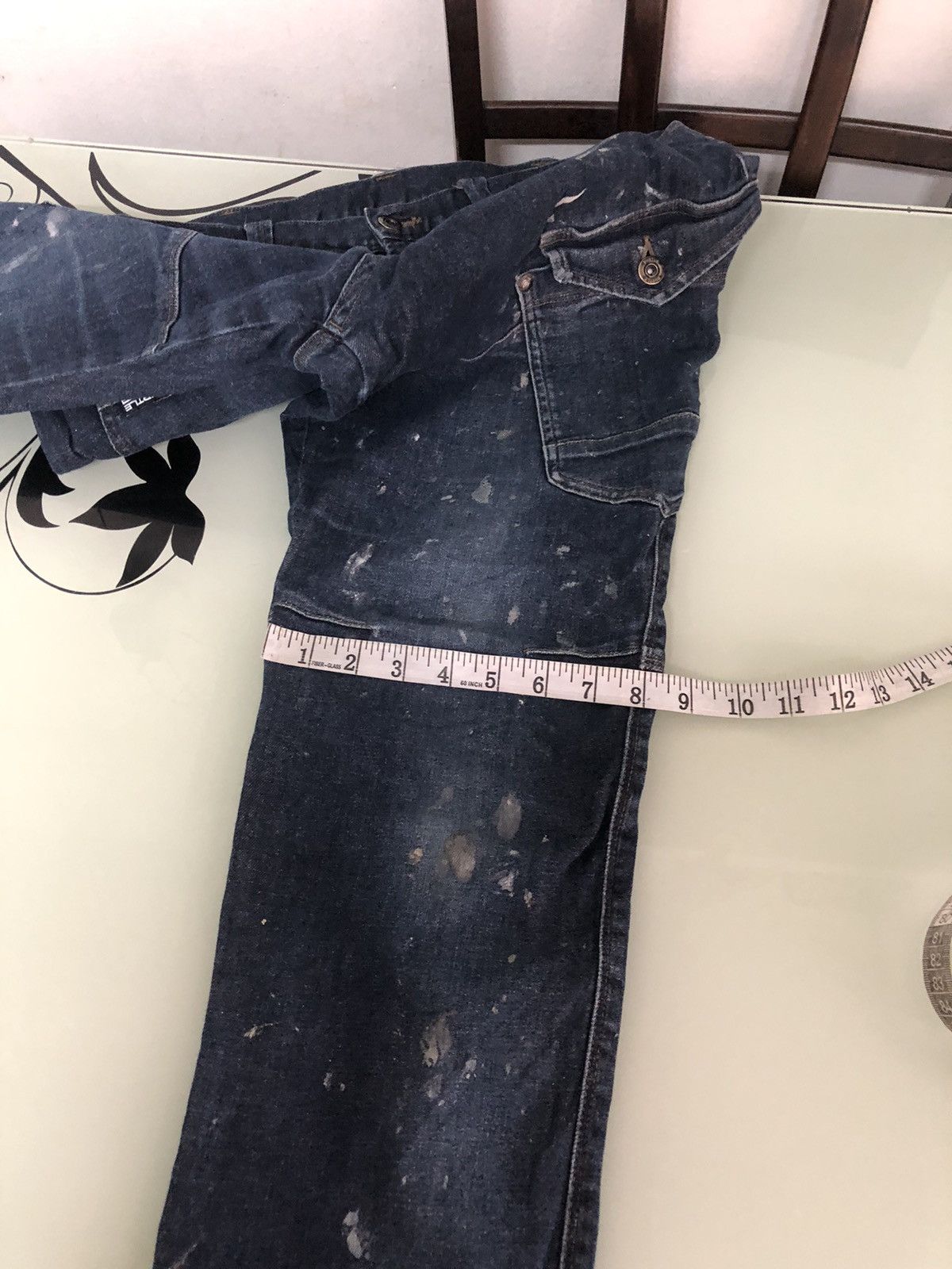 Vintage Vintage Burtle Paint Splatter Distressed Jeans Like Kapital Size US 32 / EU 48 - 18 Thumbnail