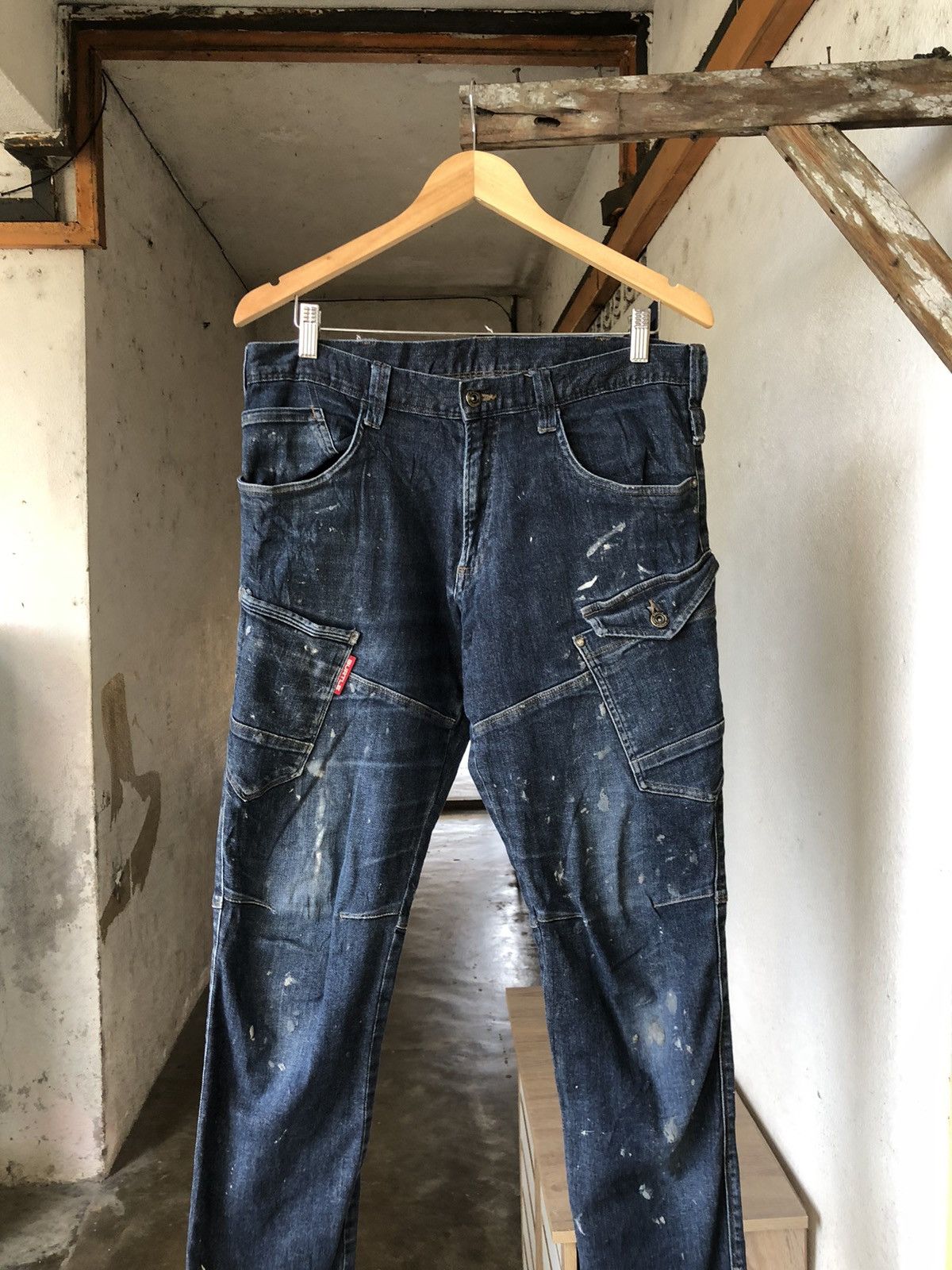 Vintage Vintage Burtle Paint Splatter Distressed Jeans Like Kapital Size US 32 / EU 48 - 3 Thumbnail