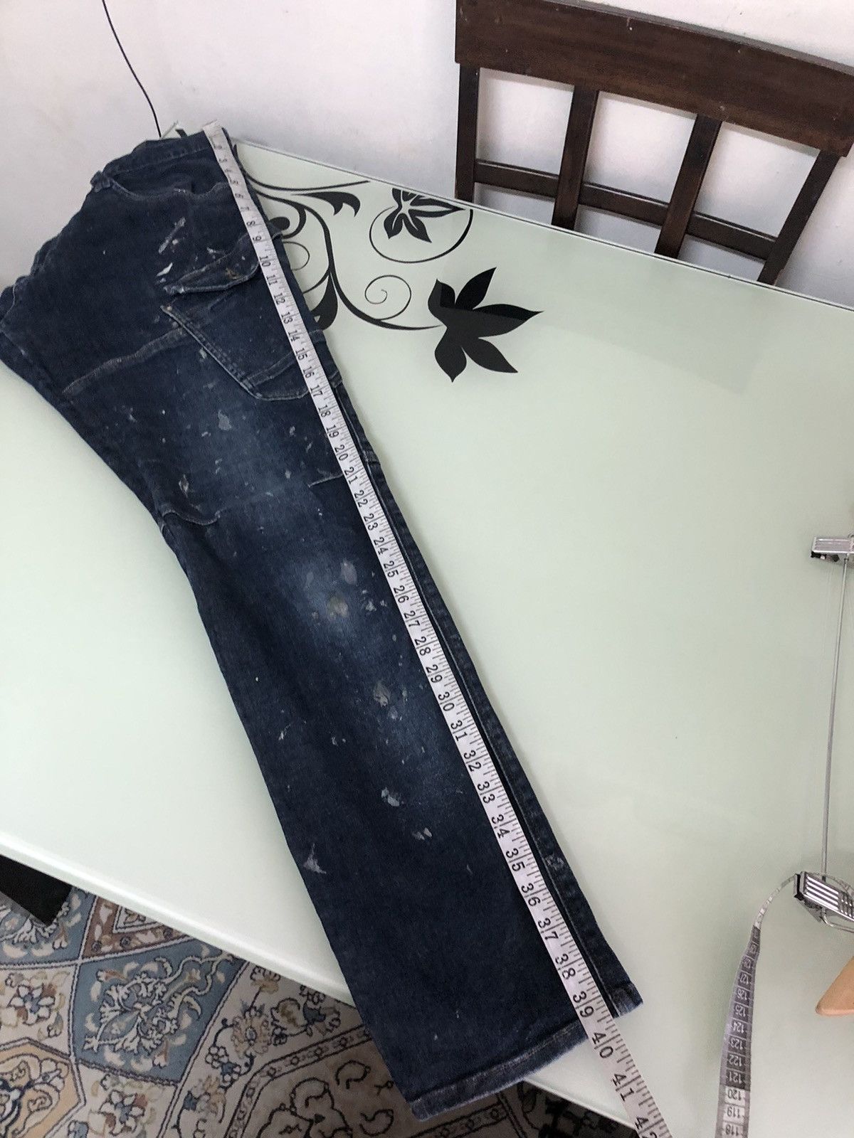 Vintage Vintage Burtle Paint Splatter Distressed Jeans Like Kapital Size US 32 / EU 48 - 21 Thumbnail