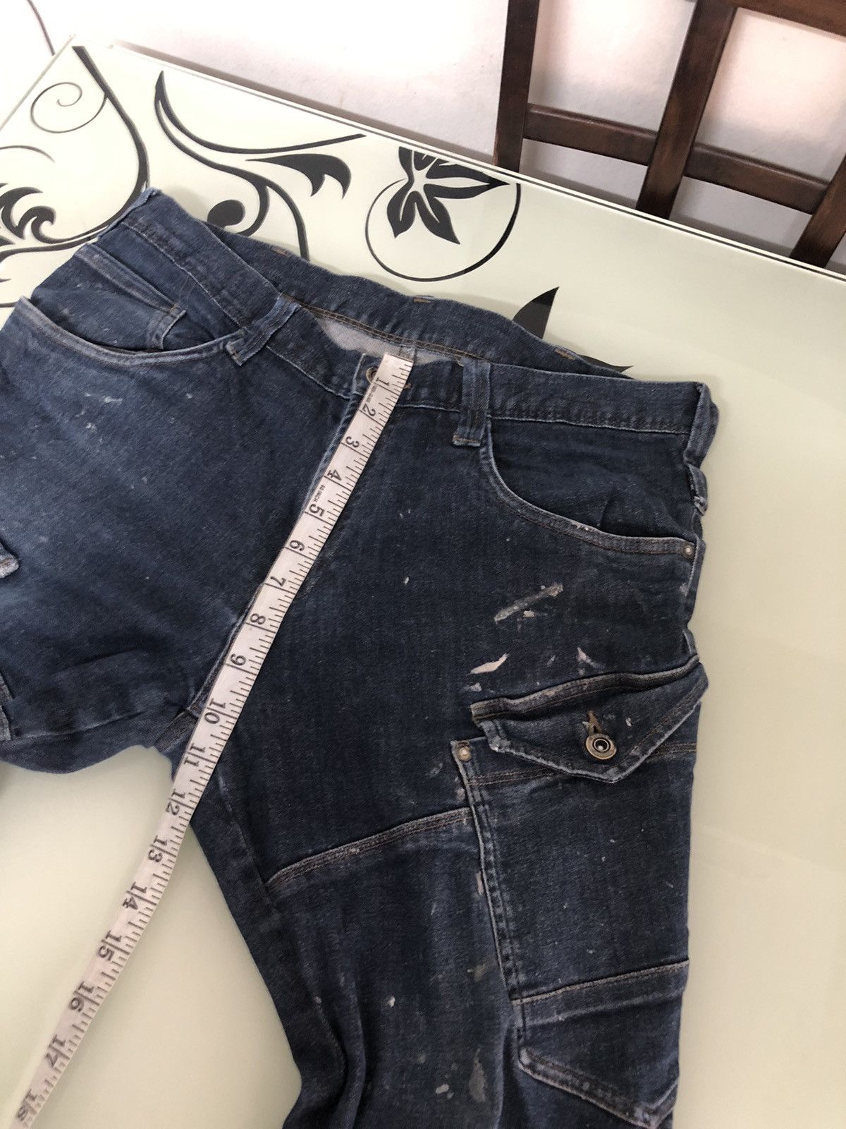 Vintage Vintage Burtle Paint Splatter Distressed Jeans Like Kapital Size US 32 / EU 48 - 16 Thumbnail