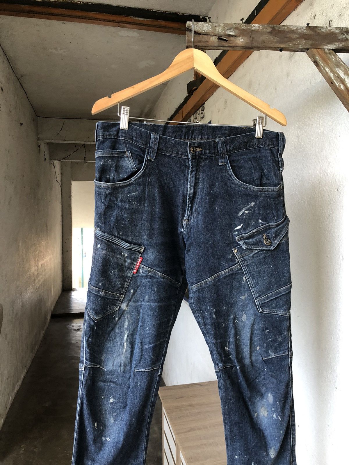 Vintage Vintage Burtle Paint Splatter Distressed Jeans Like Kapital Size US 32 / EU 48 - 6 Thumbnail