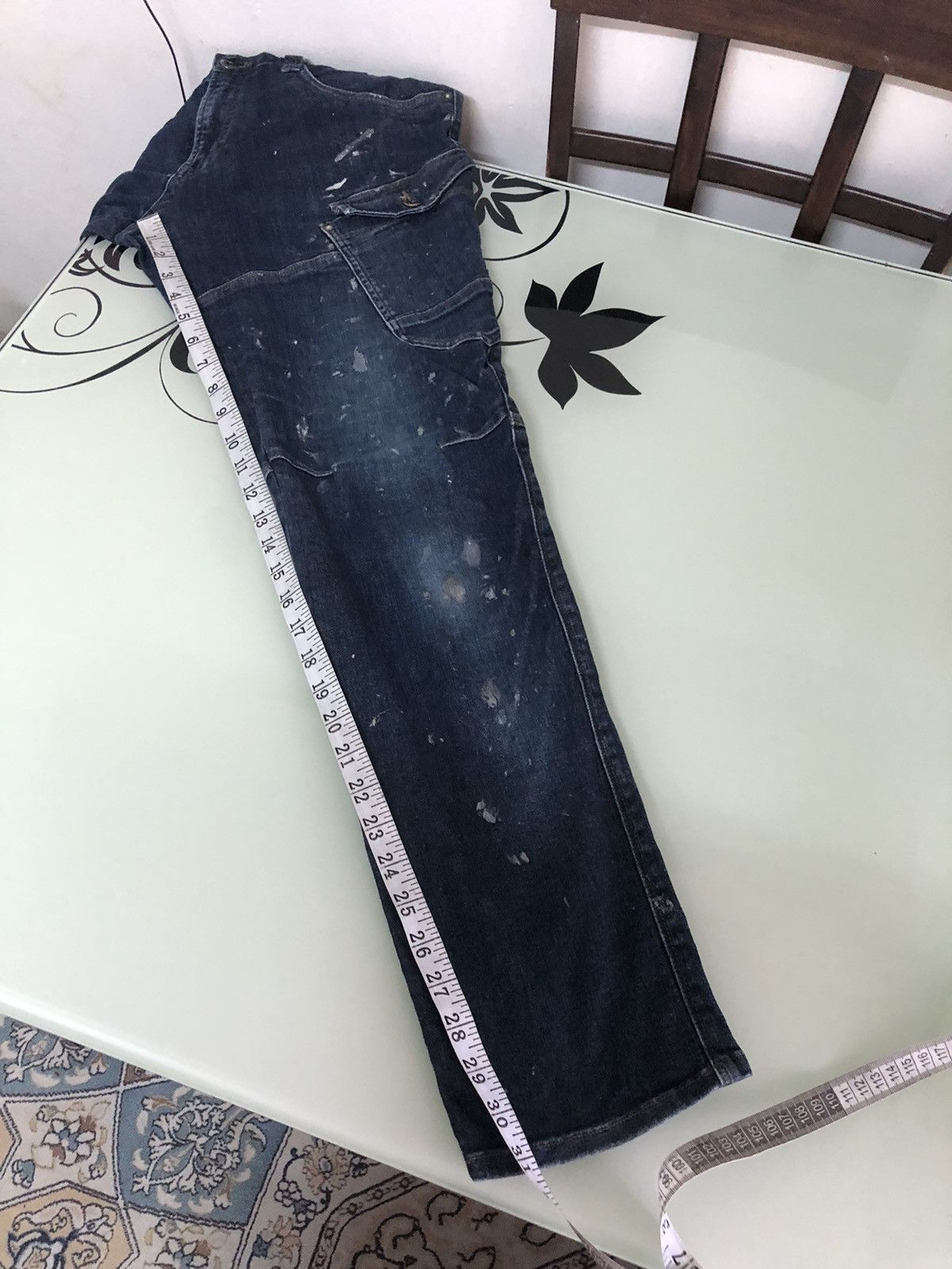 Vintage Vintage Burtle Paint Splatter Distressed Jeans Like Kapital Size US 32 / EU 48 - 20 Thumbnail