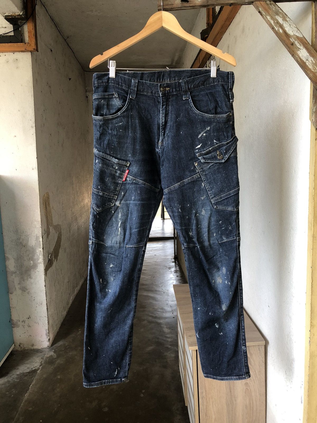 Vintage Vintage Burtle Paint Splatter Distressed Jeans Like Kapital Size US 32 / EU 48 - 22 Thumbnail