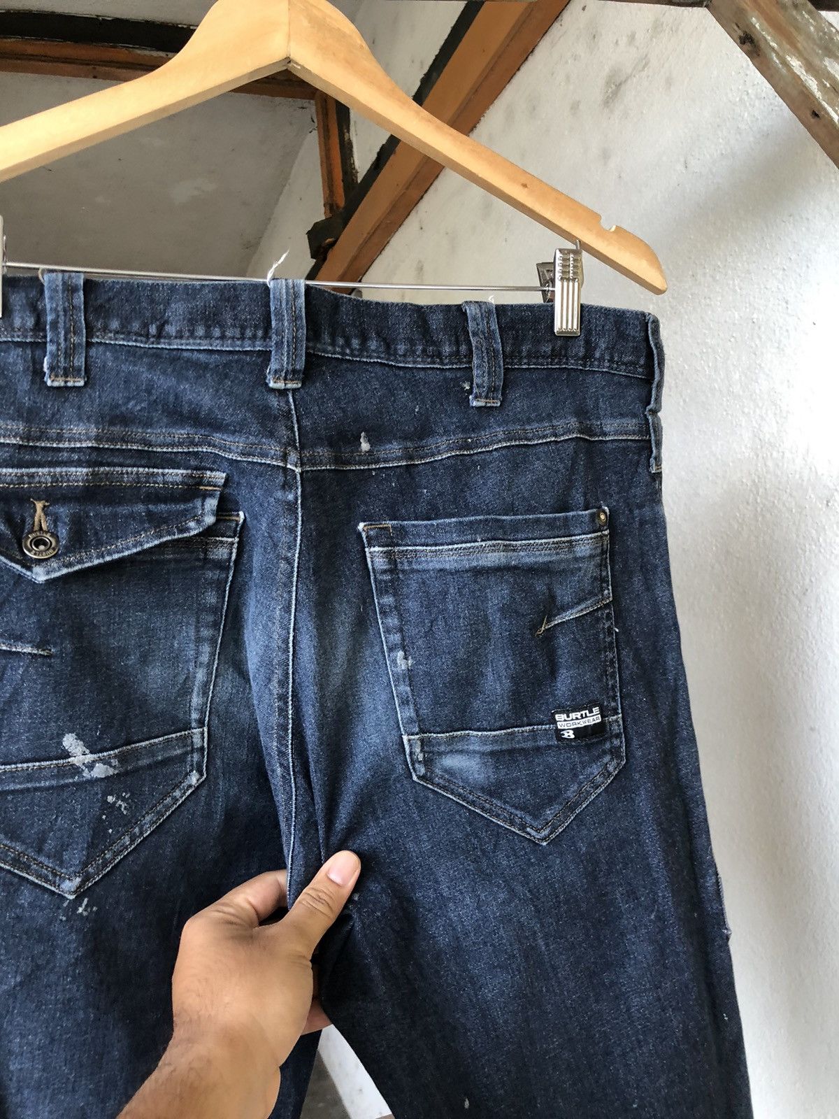 Vintage Vintage Burtle Paint Splatter Distressed Jeans Like Kapital Size US 32 / EU 48 - 12 Thumbnail