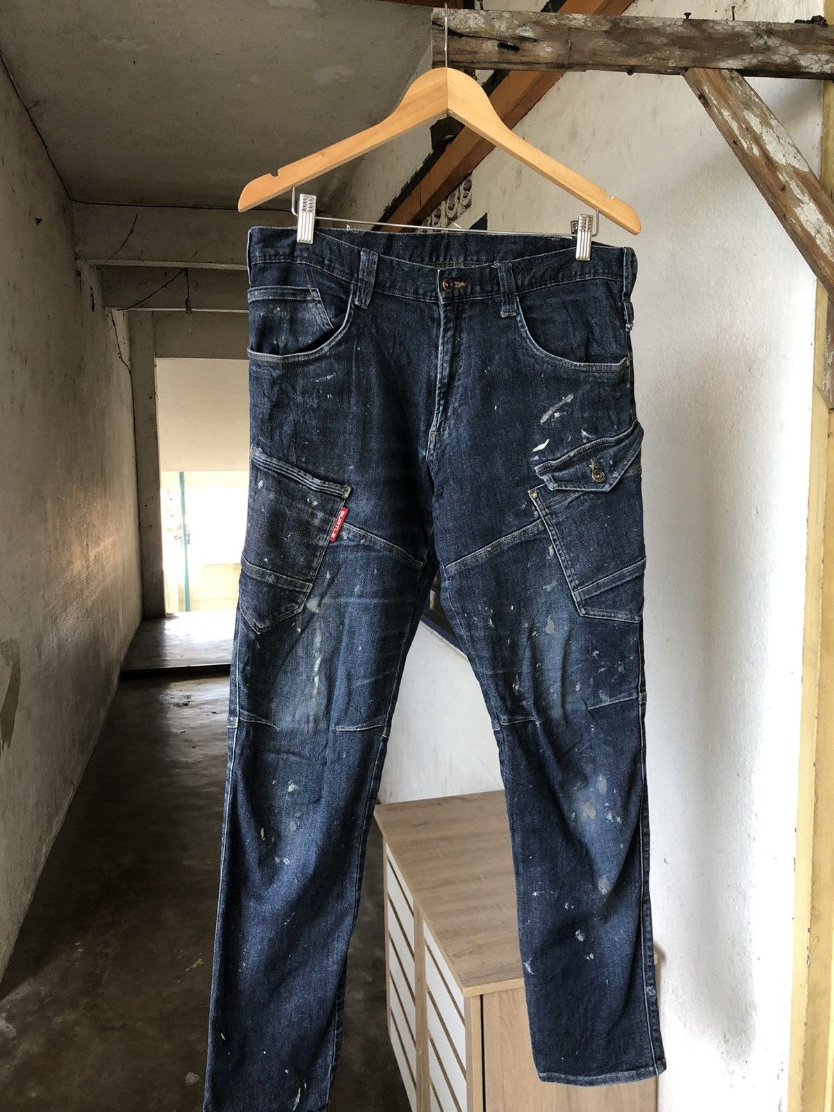 Vintage Vintage Burtle Paint Splatter Distressed Jeans Like Kapital Size US 32 / EU 48 - 4 Thumbnail