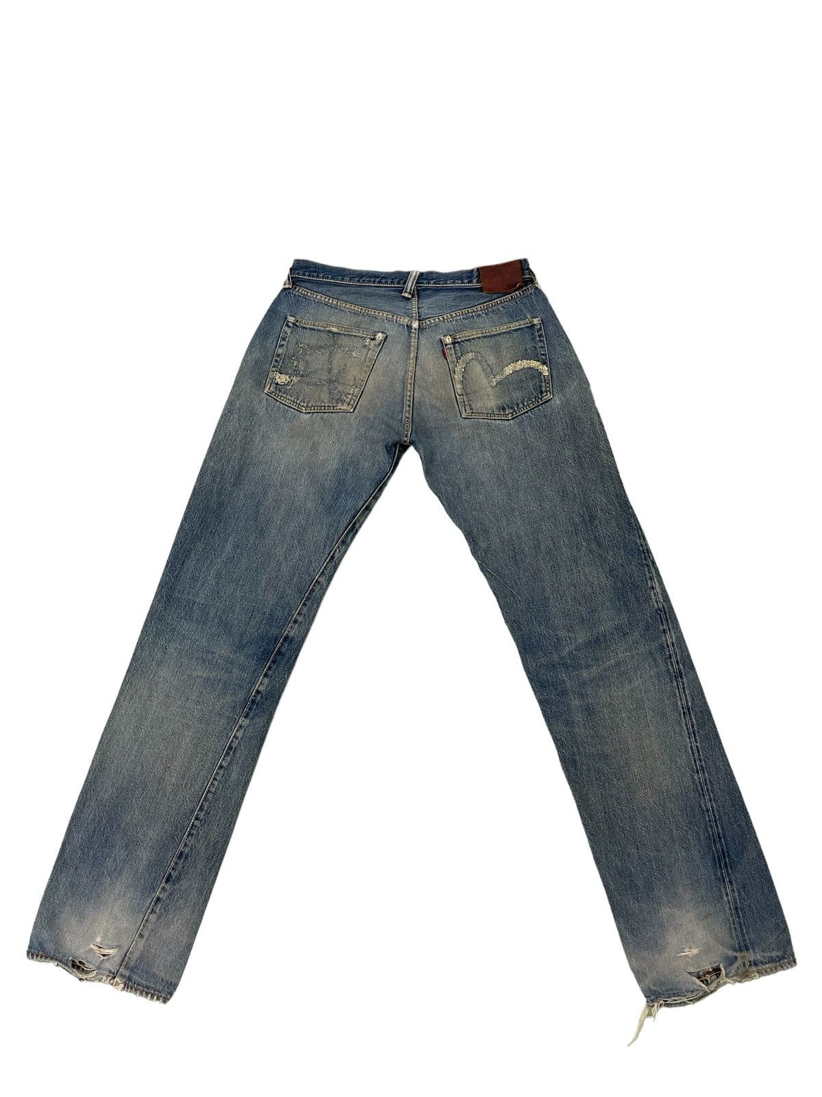 Made in Japan Vtg Evisu Denim Distress Selvedge Regular 2🟦4