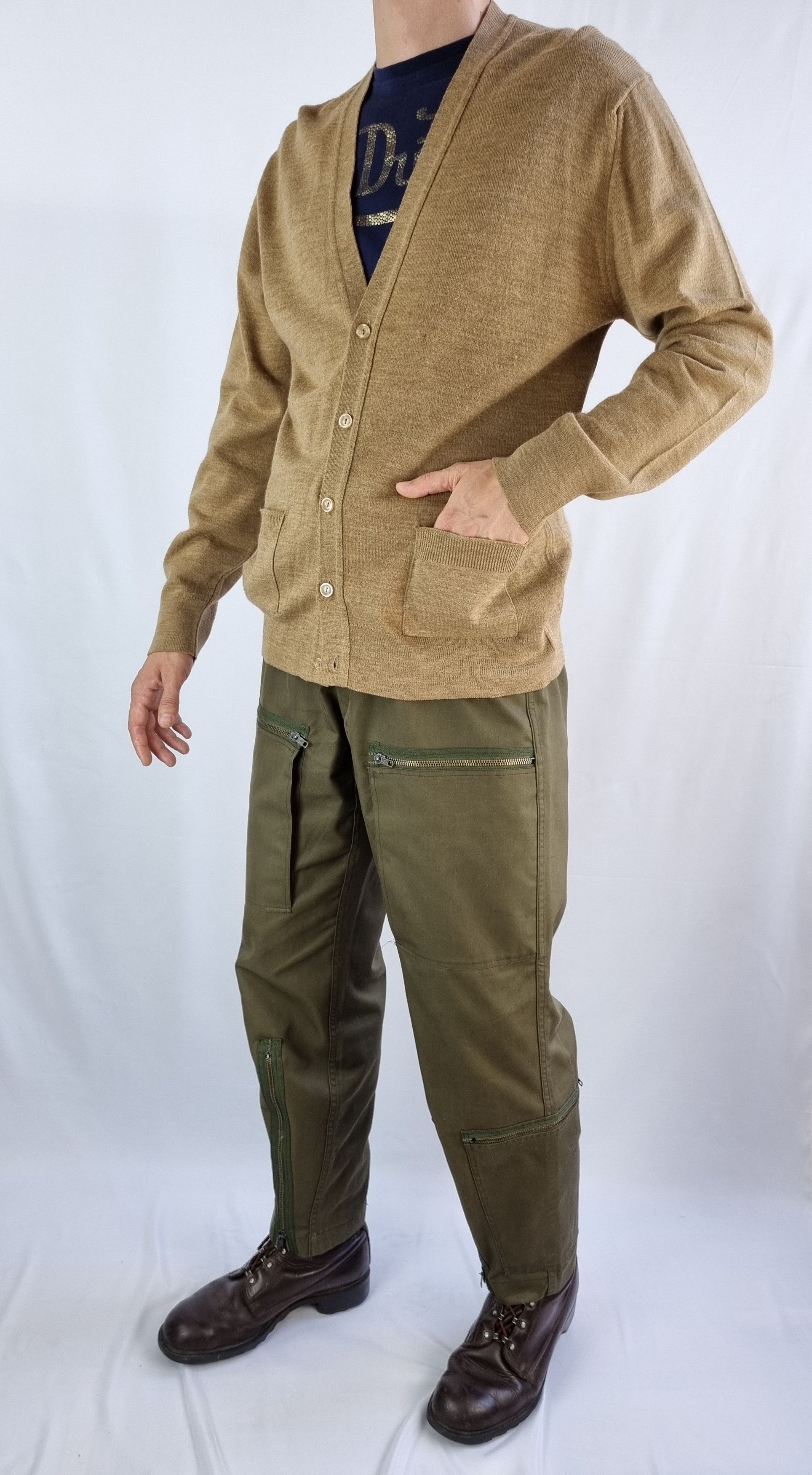 Le Laboureur × Vetra 60 Marquee Déposée France Fram Vintage Wool Cardigan Size US M / EU 48-50 / 2 - 4 Thumbnail