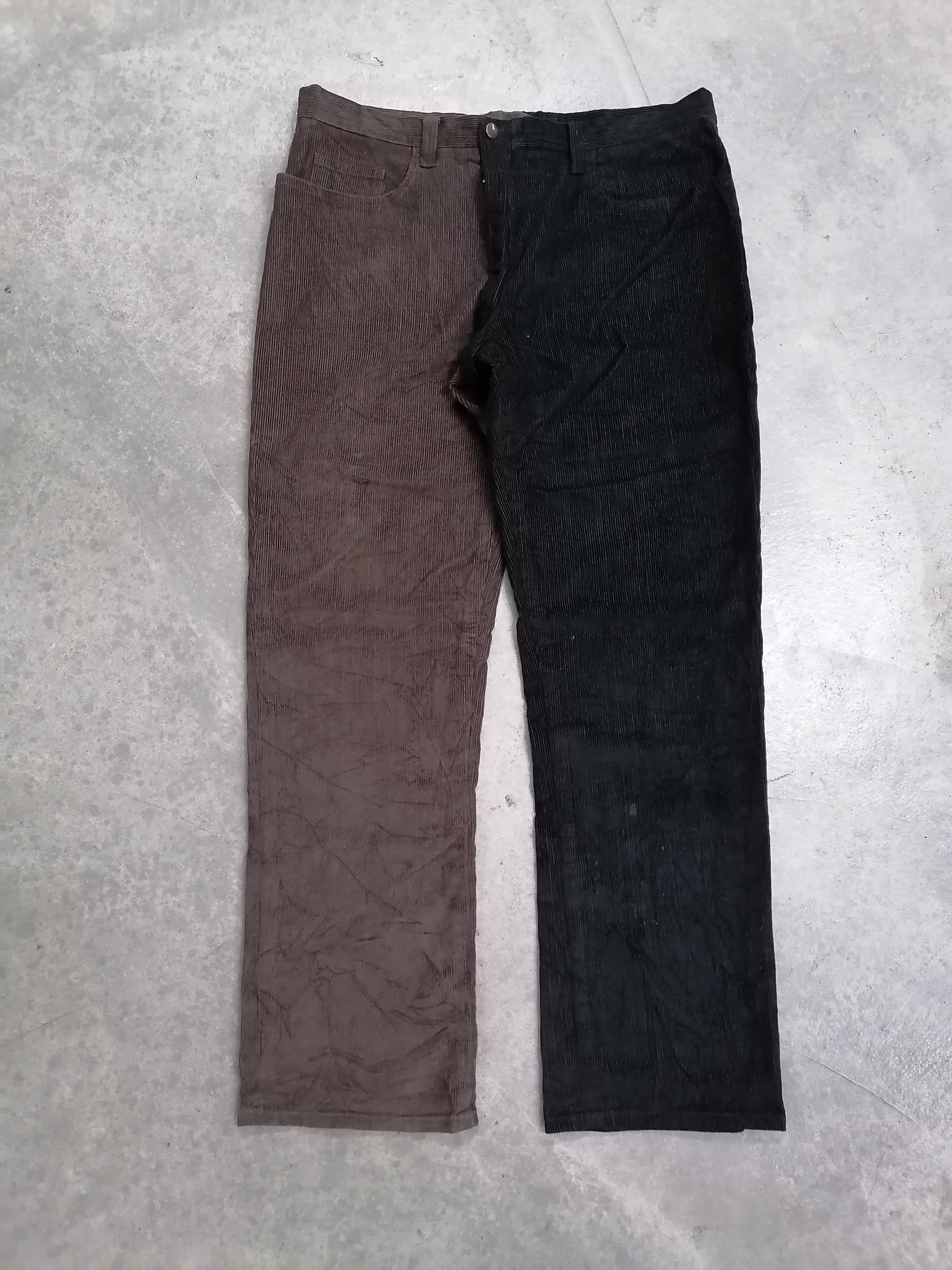 20471120 × Japanese Brand Japan Brand Split Two Tone Couldroy Pants Size US 34 / EU 50 - 3 Thumbnail
