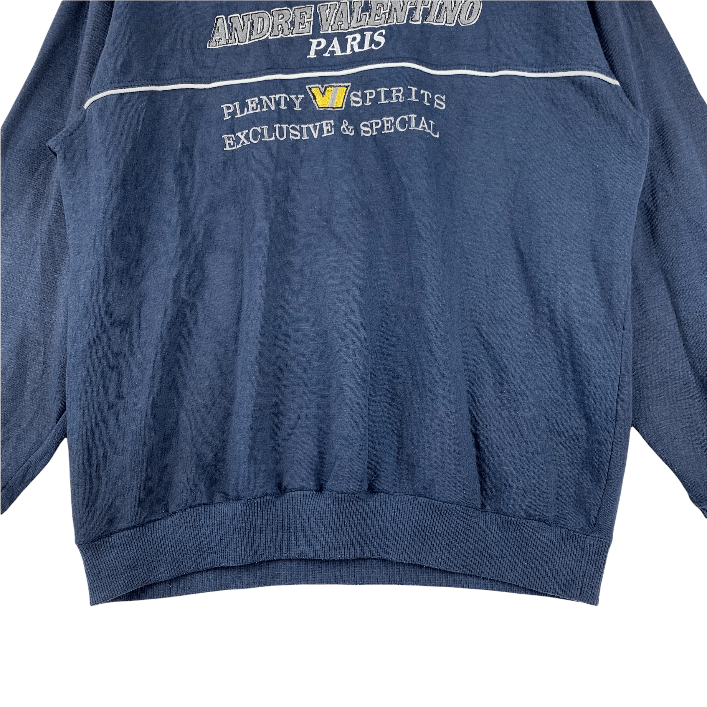 Vintage 90's Andre Valentino Paris Big Logo Sweatshirts #3633-127 Size US L / EU 52-54 / 3 - 3 Thumbnail