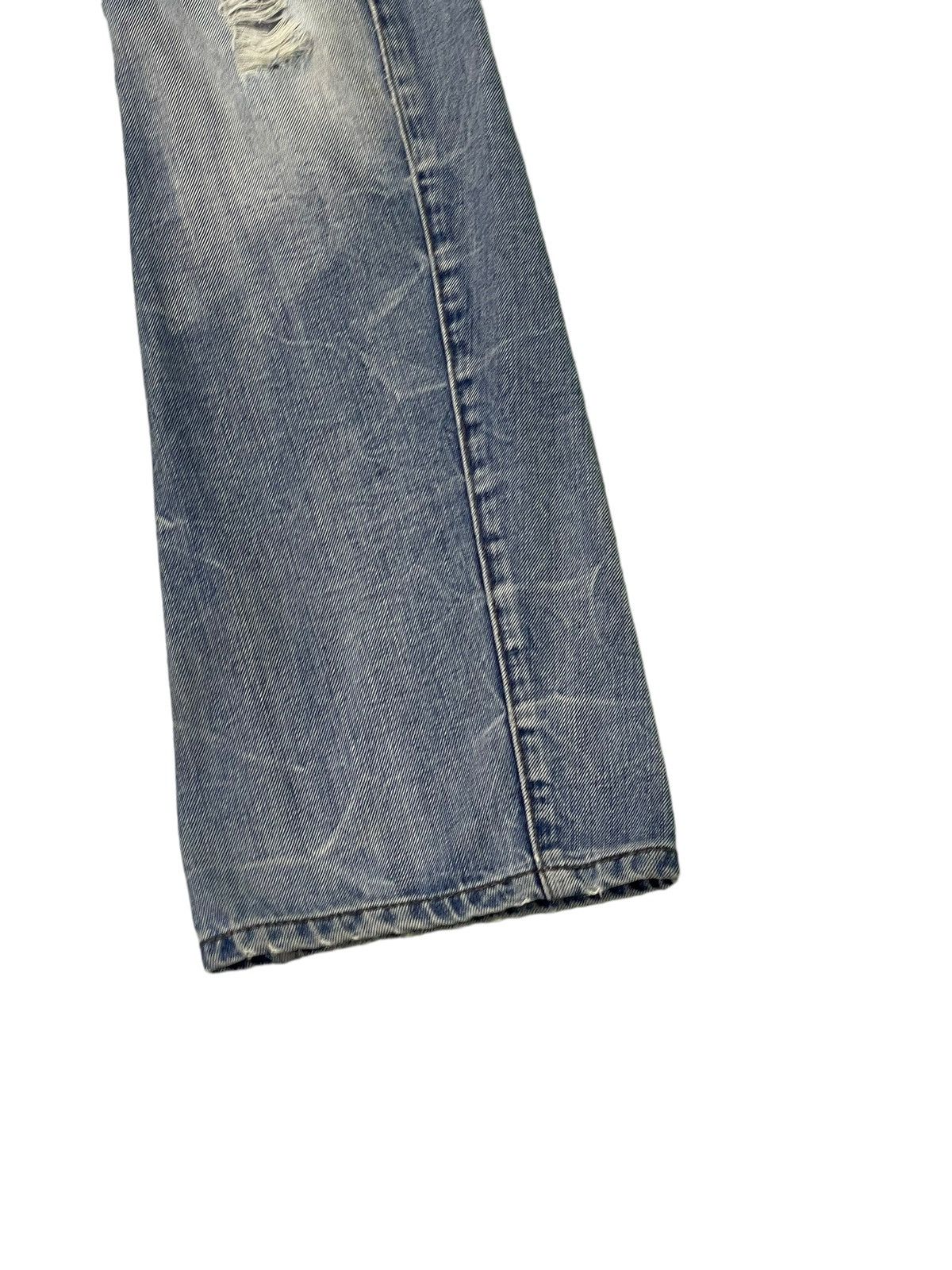 Japanese Brand Flare Jeans Rattletrap Distress Curv Leg Low Rise 2🟦1 Size US 29 - 4 Thumbnail