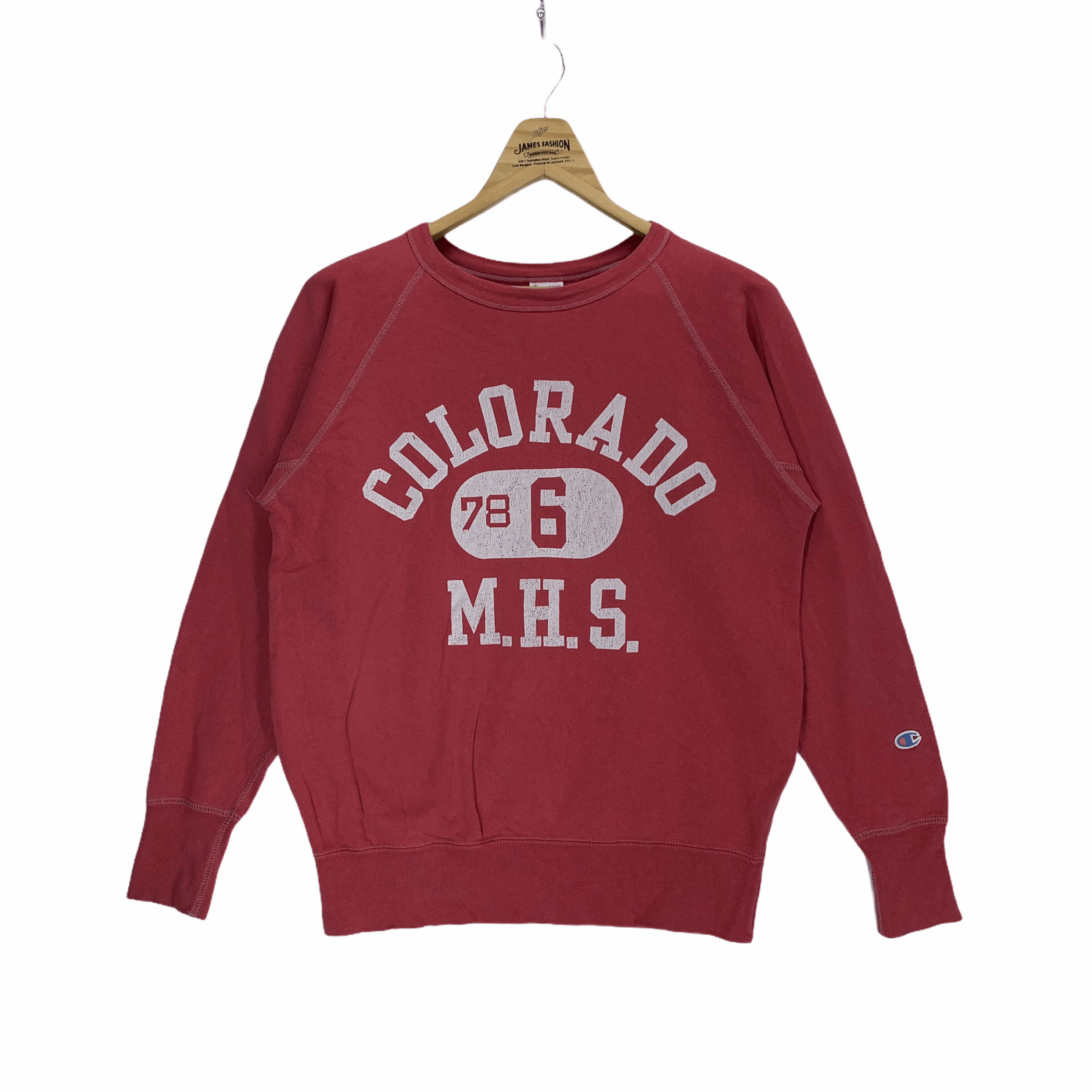 image of Vintage Champion Colorado Big Logo Sweatshirts 2952-111 in Red, Men's (Size Medium)