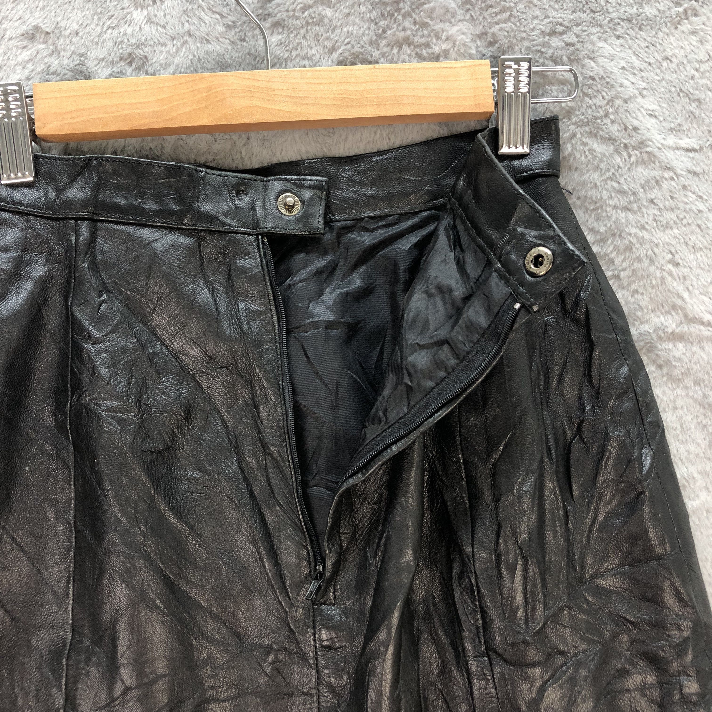 Japanese Brand CELENA GORGEOUS MODE SHEEP LEATHER SKIRT #6704-80 Size 23" - 8 Thumbnail