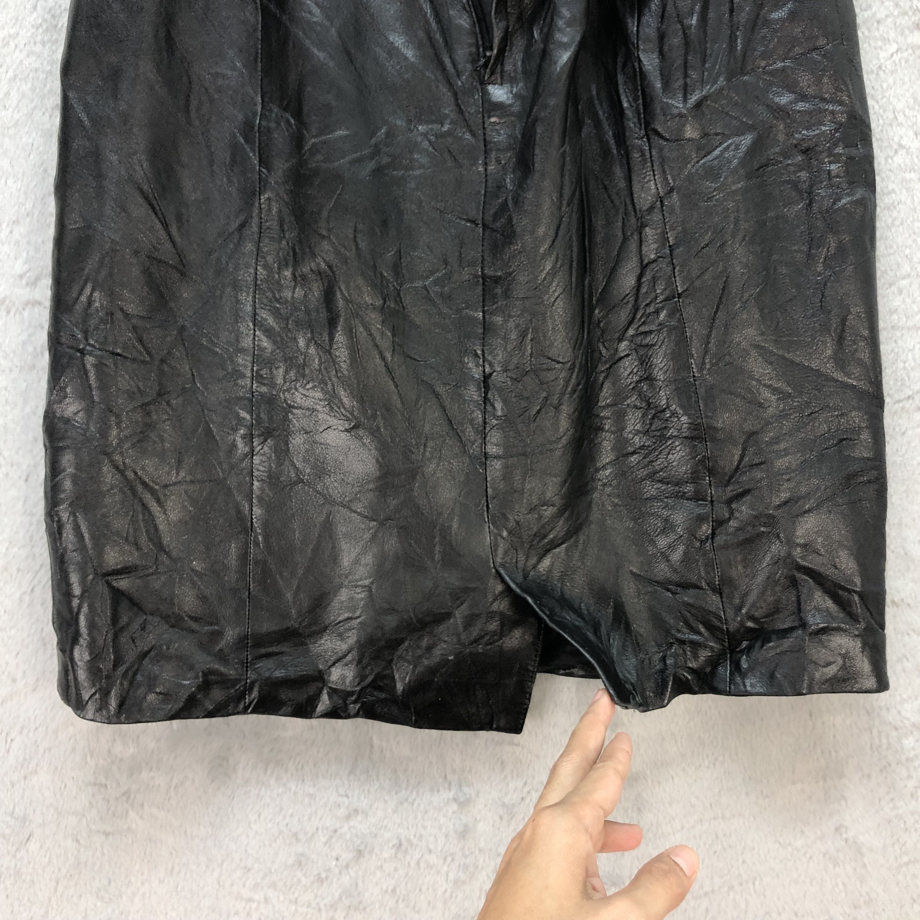 Japanese Brand CELENA GORGEOUS MODE SHEEP LEATHER SKIRT #6704-80 Size 23" - 9 Thumbnail