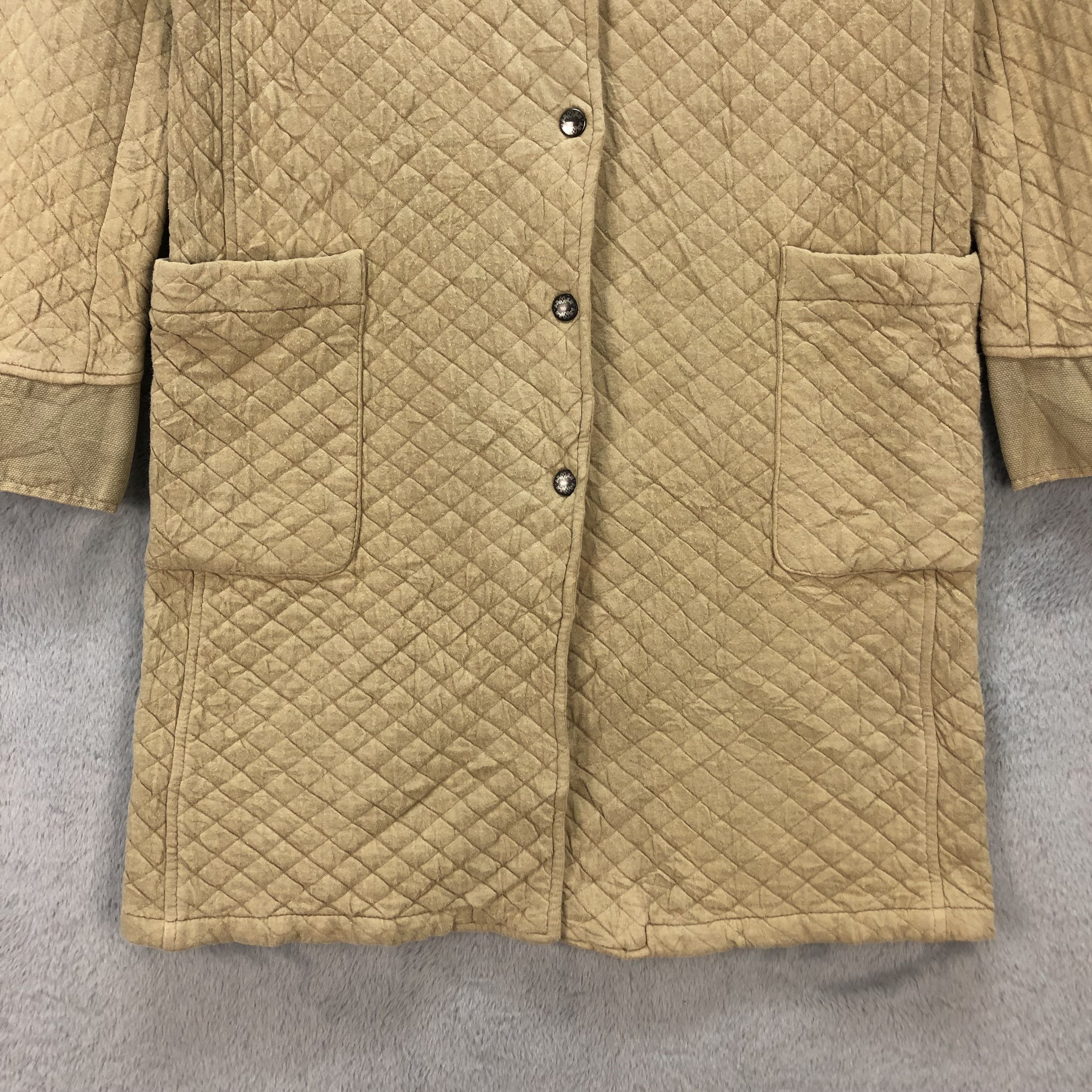 Japanese Brand CHARPENTIER ARMEN QUILTED LONG COAT JACKET #6709-80 Size S / US 4 / IT 40 - 4 Thumbnail