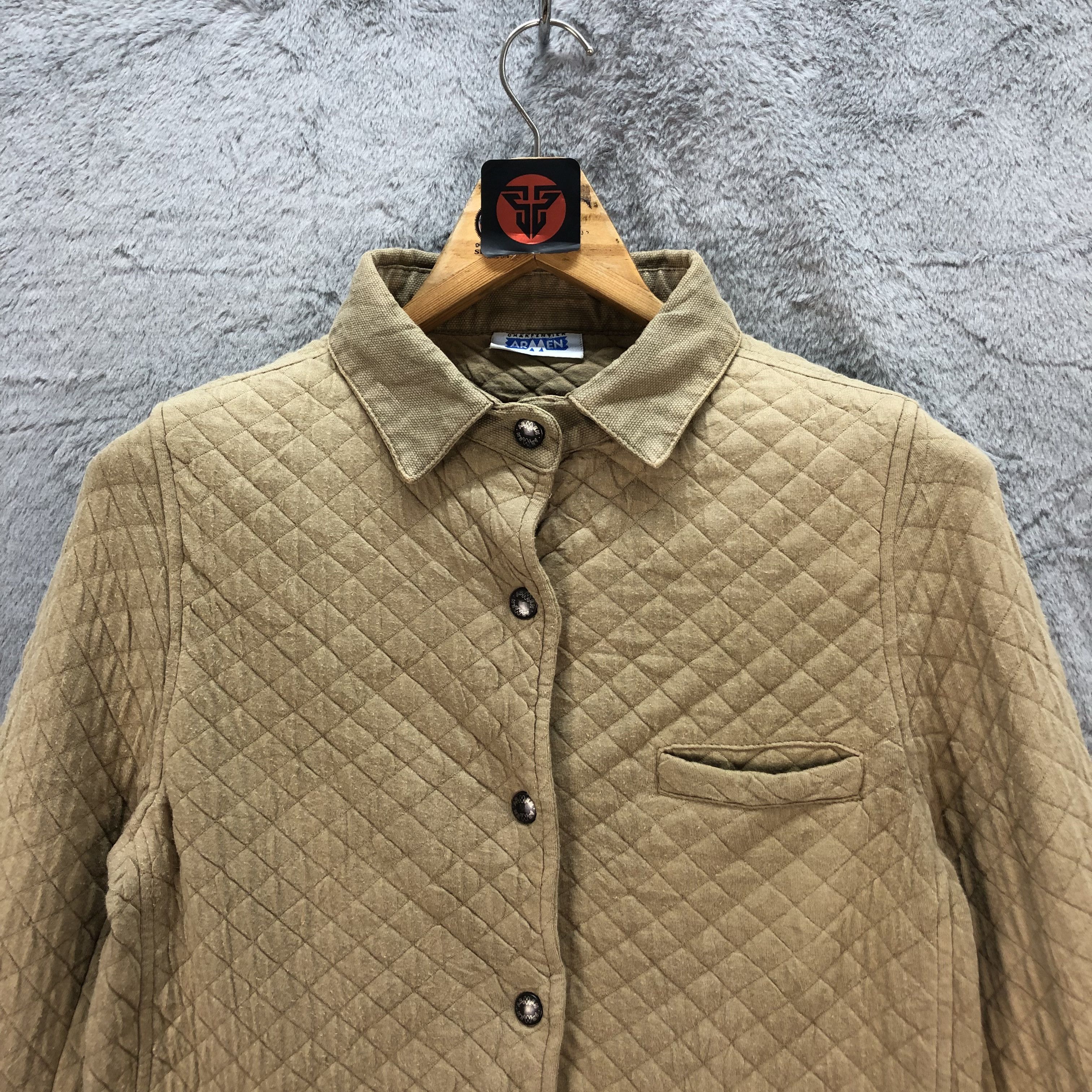 Japanese Brand CHARPENTIER ARMEN QUILTED LONG COAT JACKET #6709-80 Size S / US 4 / IT 40 - 2 Thumbnail