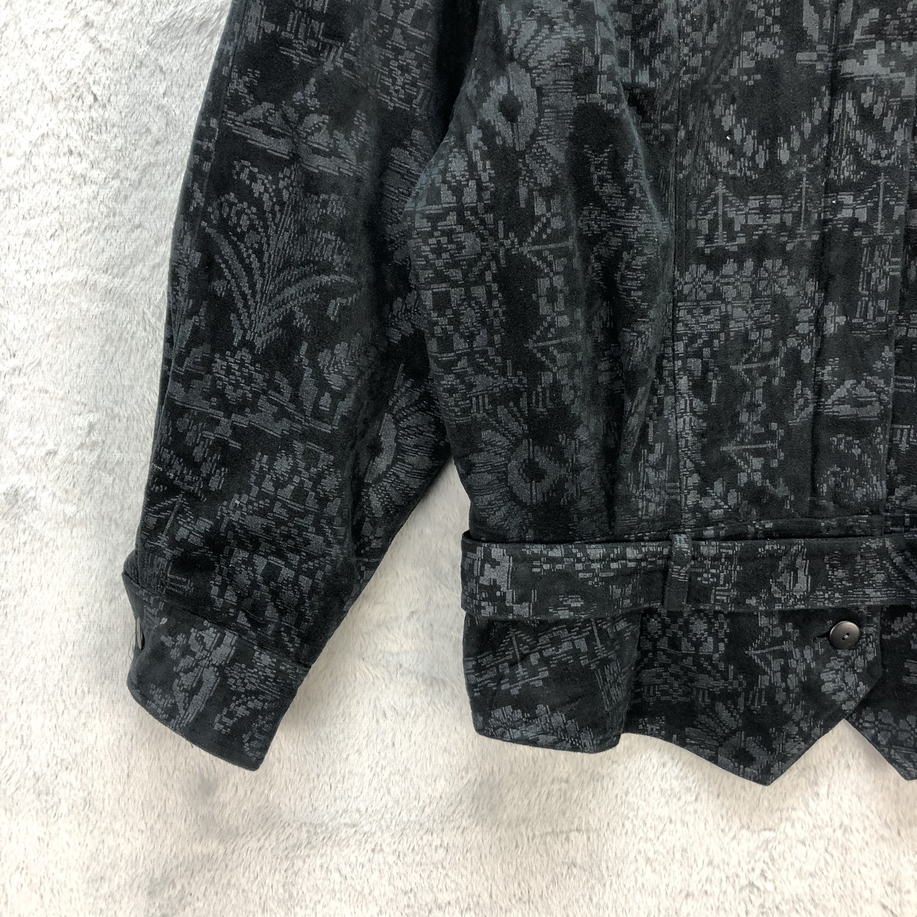 Japanese Brand MISS X FUR NECK FULLPRINT OVERPRINT JACKET #6723-82 Size M / US 6-8 / IT 42-44 - 4 Thumbnail