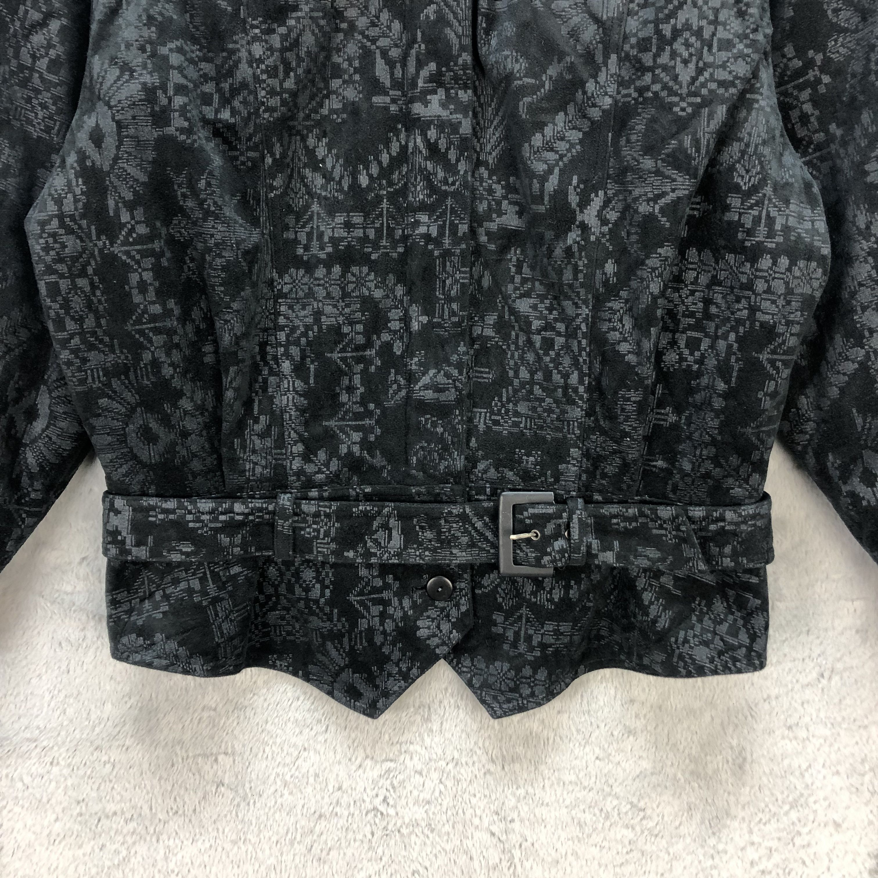 Japanese Brand MISS X FUR NECK FULLPRINT OVERPRINT JACKET #6723-82 Size M / US 6-8 / IT 42-44 - 3 Thumbnail