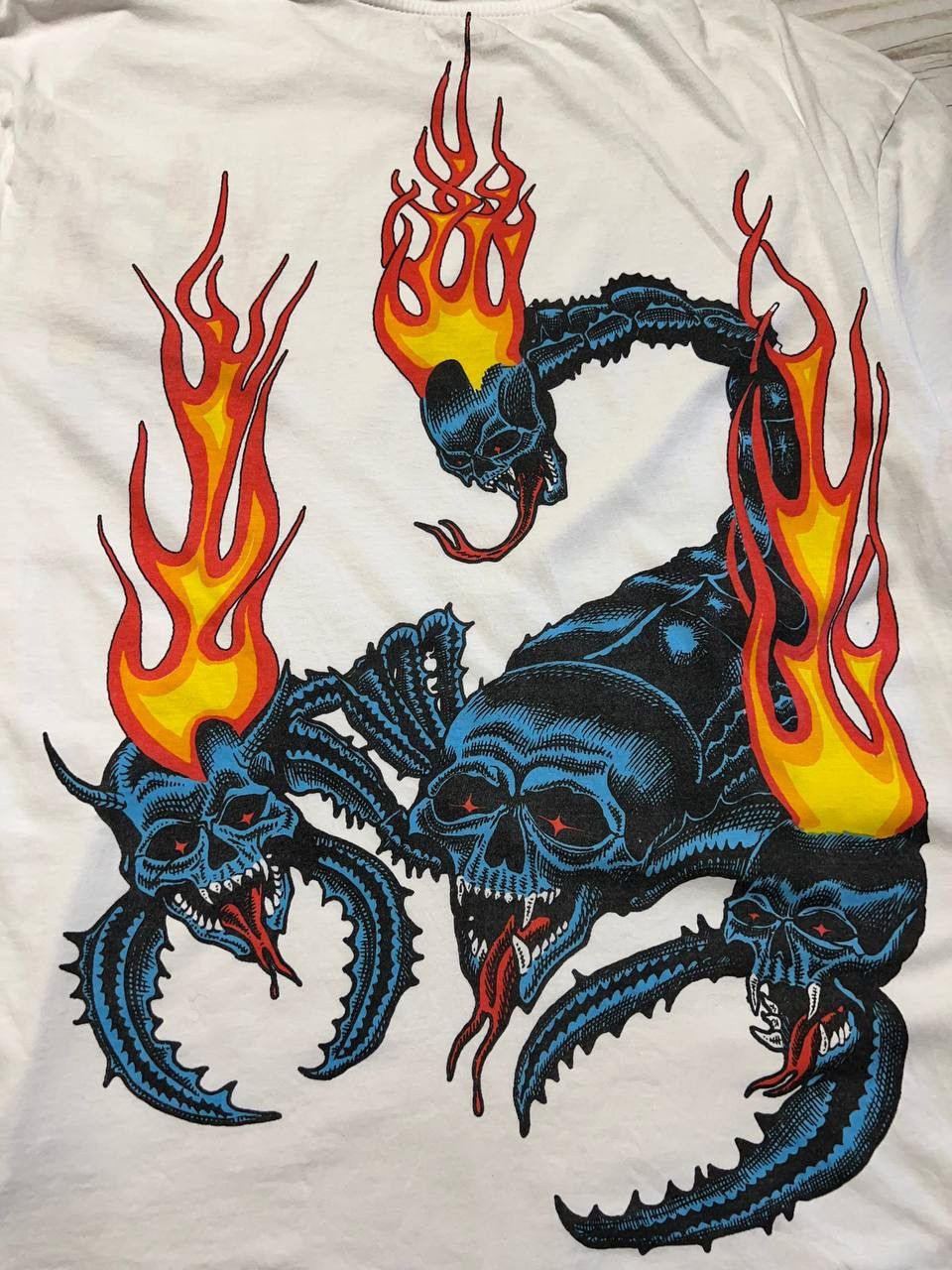 Allsaints Vintage Allsaints T Shirt Fire Skull Scorpion Overprint Y2K Size US S / EU 44-46 / 1 - 2 Thumbnail