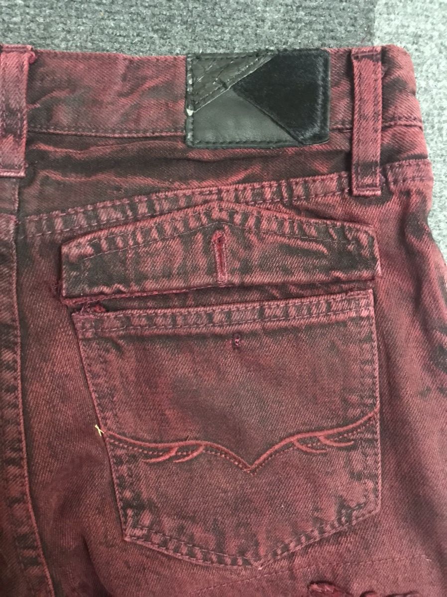 GOSTAR DE FUGA FLARE🔥FUGA Distressed Patchwork Artisanal Jeans Size US 29 - 12 Thumbnail