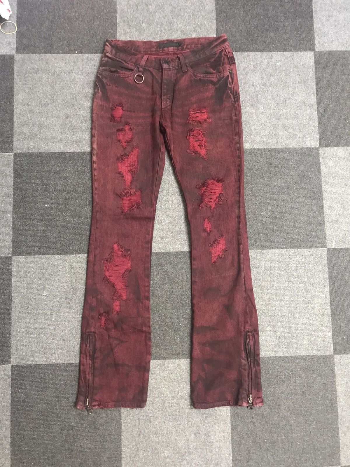 GOSTAR DE FUGA FLARE🔥FUGA Distressed Patchwork Artisanal Jeans Size US 29 - 3 Thumbnail