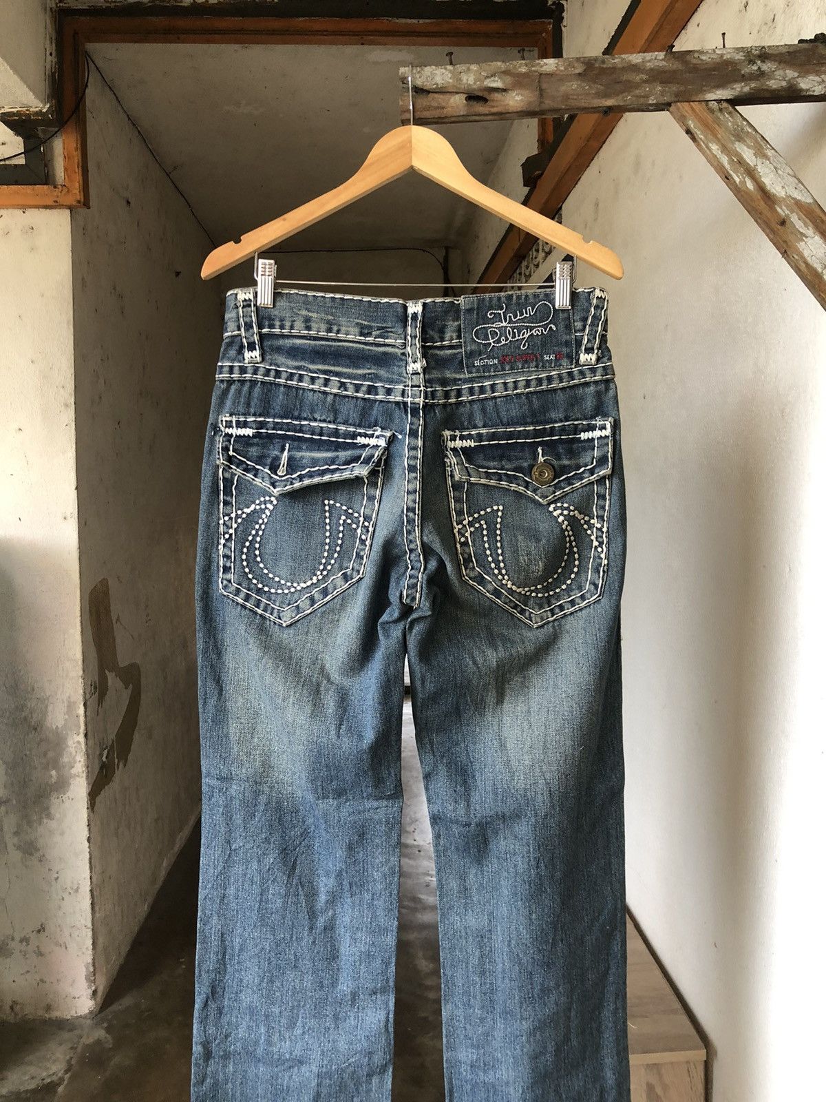 Japanese Brand Vintage True Religion Sashiko Stitch Loose Fit Denim Size US 32 / EU 48 - 12 Thumbnail