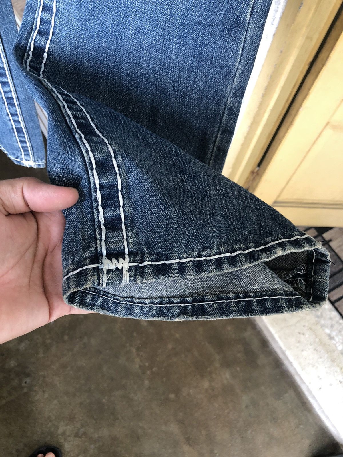 Japanese Brand Vintage True Religion Sashiko Stitch Loose Fit Denim Size US 32 / EU 48 - 9 Thumbnail