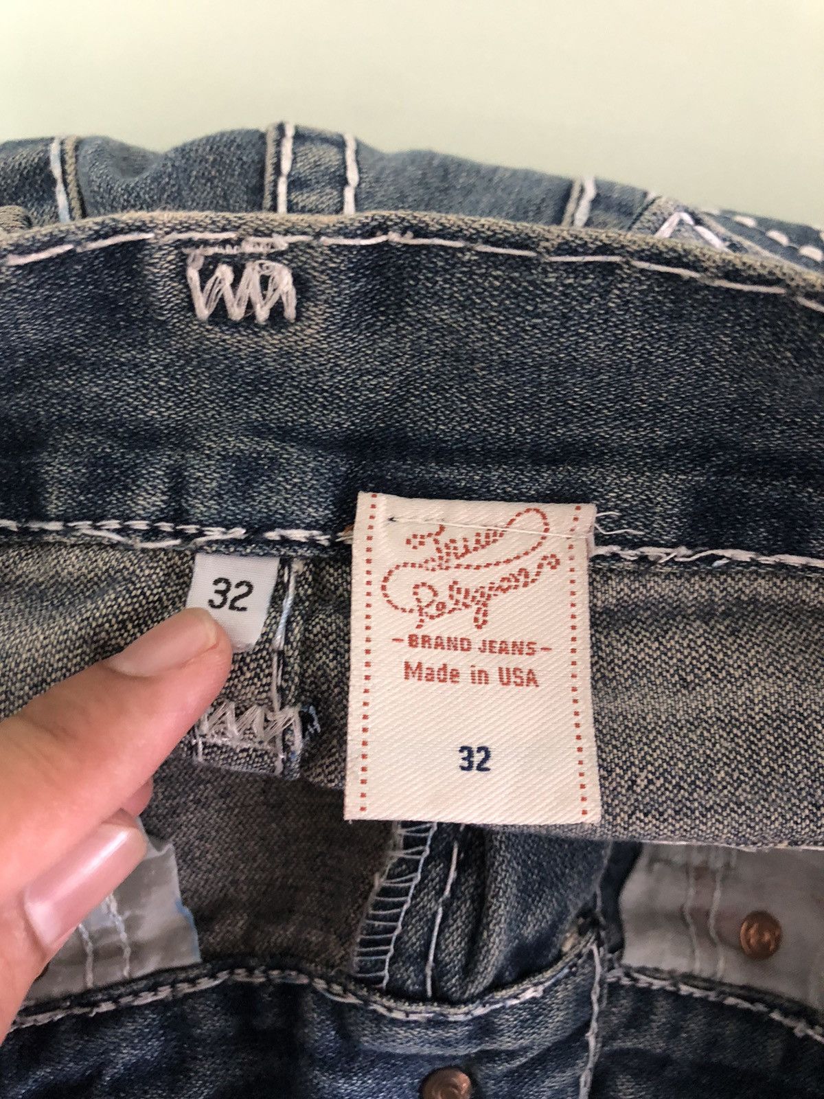 Japanese Brand Vintage True Religion Sashiko Stitch Loose Fit Denim Size US 32 / EU 48 - 18 Thumbnail