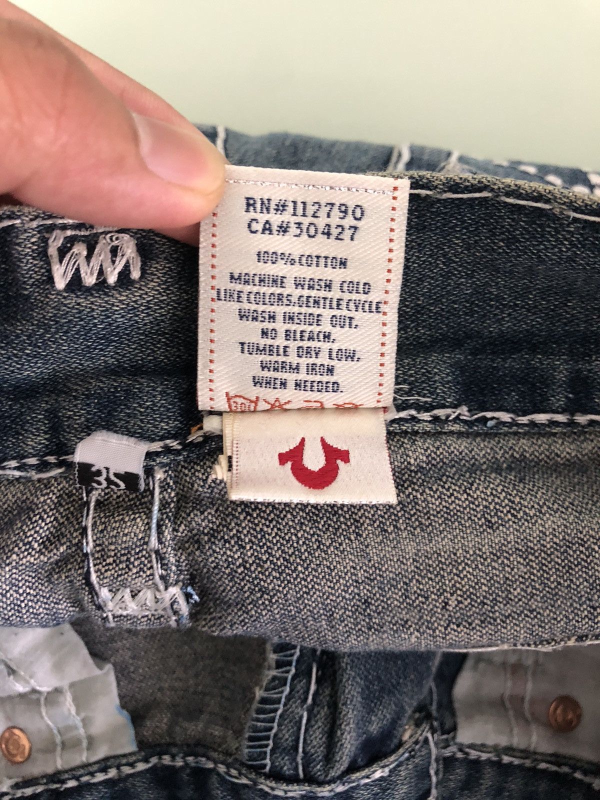 Japanese Brand Vintage True Religion Sashiko Stitch Loose Fit Denim Size US 32 / EU 48 - 19 Thumbnail