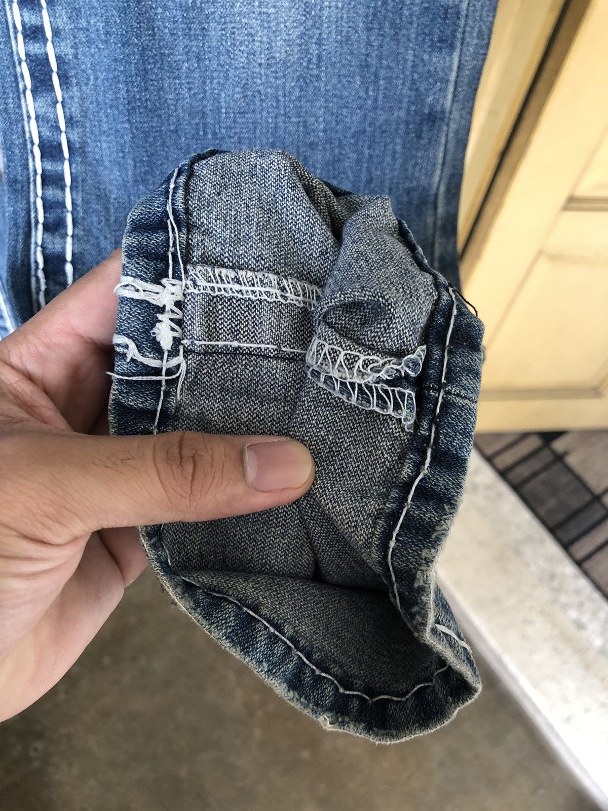 Japanese Brand Vintage True Religion Sashiko Stitch Loose Fit Denim Size US 32 / EU 48 - 10 Thumbnail